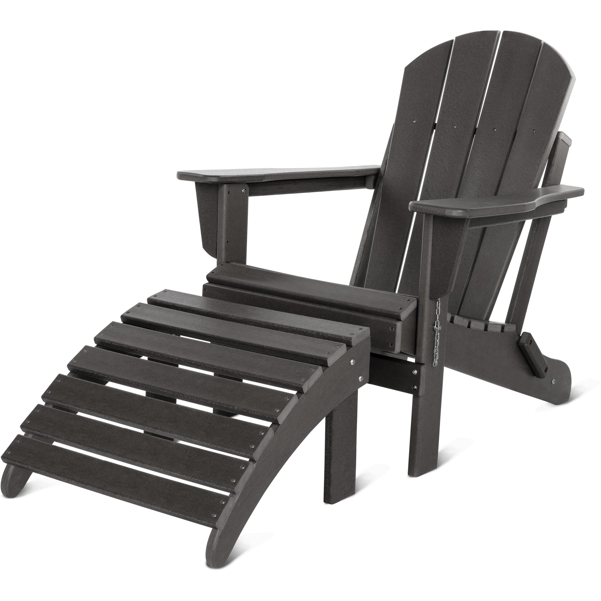 Bild von Gartenstuhl Adirondack mit Fußstütze Anthrazit