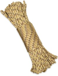 Bild von Entzündbares 550-Paracord-Seil, 4 mm x 30 m „Fire Rope“ Wüstentarn