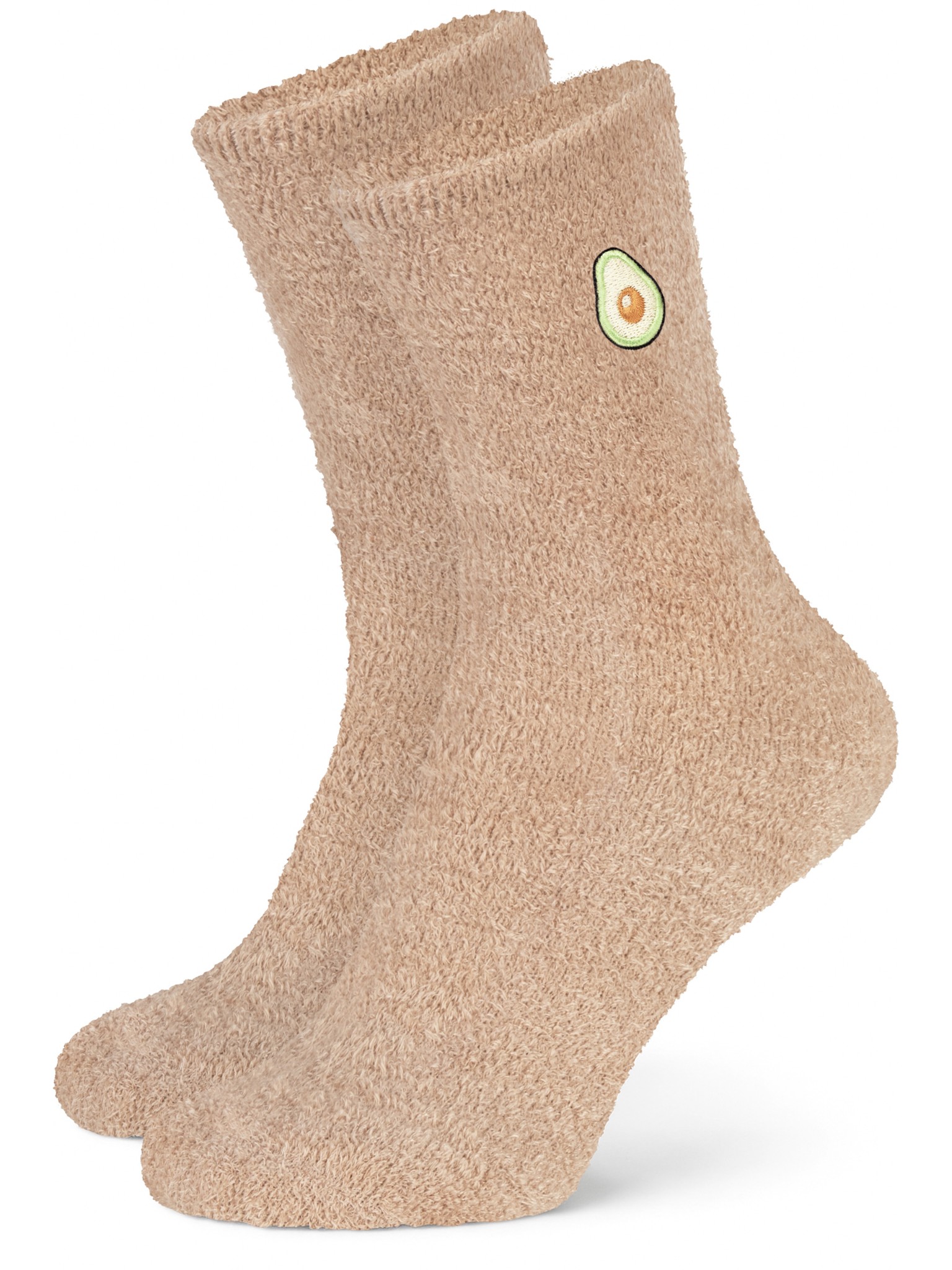 Bild von 2 Paar Kuschelsocken mit Stickerei Beige