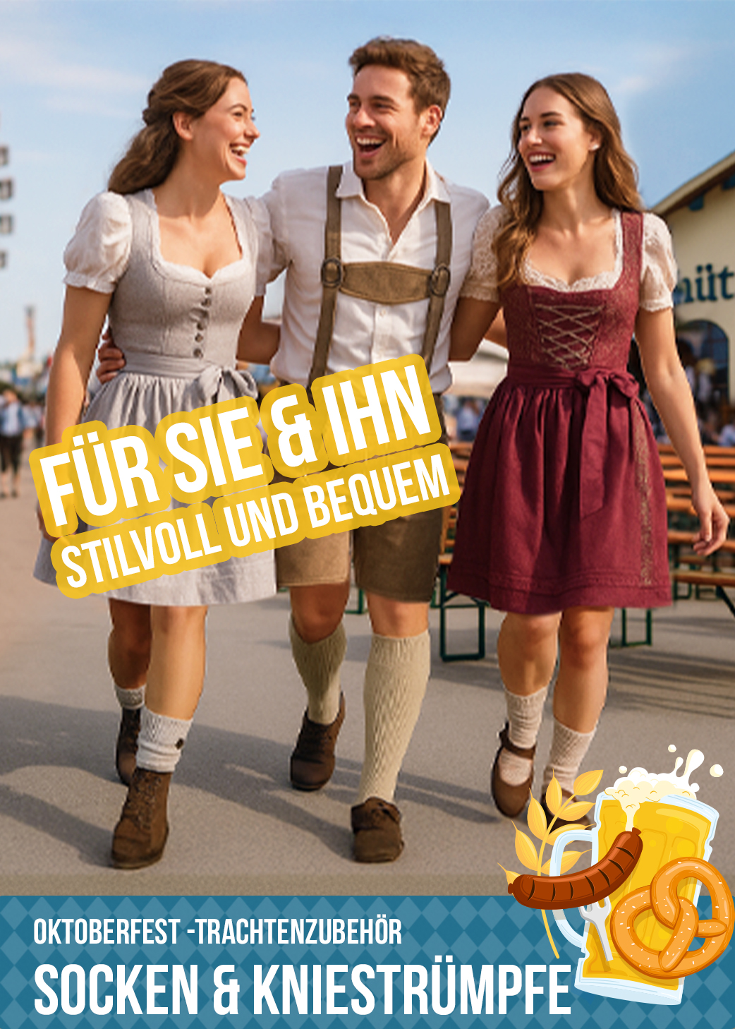 Oktoberfest - Trachtensocken - Trachten Kniestrümpfe