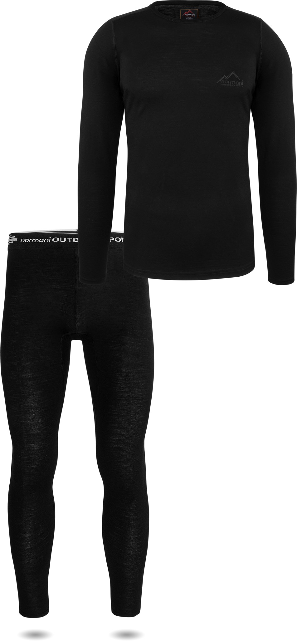 Bild von Herren Merino Unterwäsche-Set „Melbourne/Sydney“ Schwarz