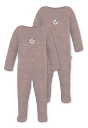 Zeige Details für 2er Pack Baby Merino Strampler „Levin" Rosa Bild von 2er Pack Baby Merino Strampler „Levin" Rosa