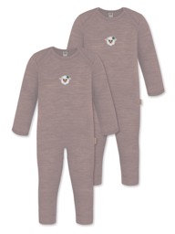 Zeige Details für 2er Pack Baby Merino Strampler „Waverly" Rosa Bild von 2er Pack Baby Merino Strampler „Waverly" Rosa