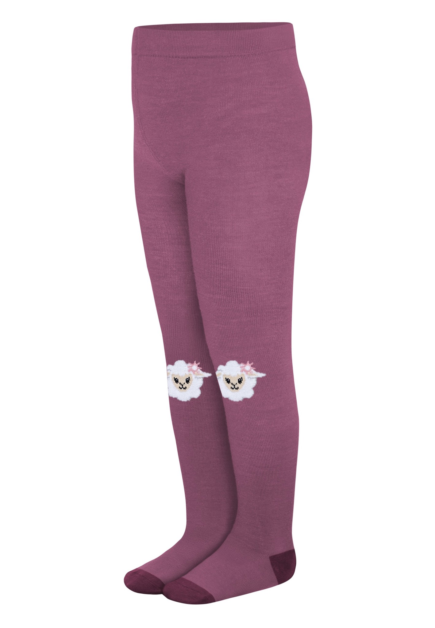 Bild von Baby Merino Strumpfhose mit Noppen „Lyss“ Bordeaux