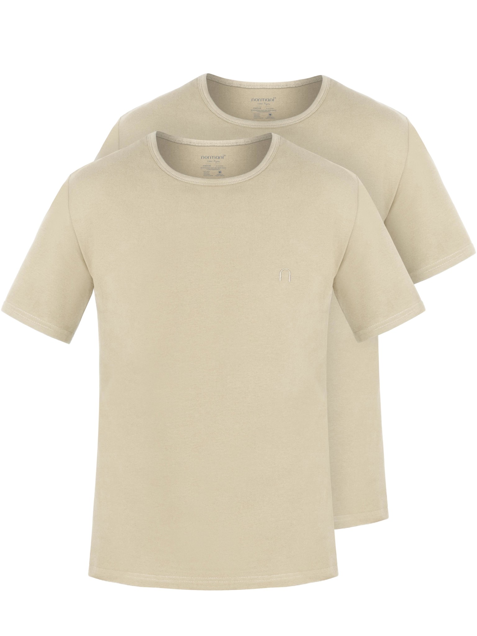 Bild von 2er Set Herren T-Shirts aus Bio-Baumwolle „Nyons“ Beige