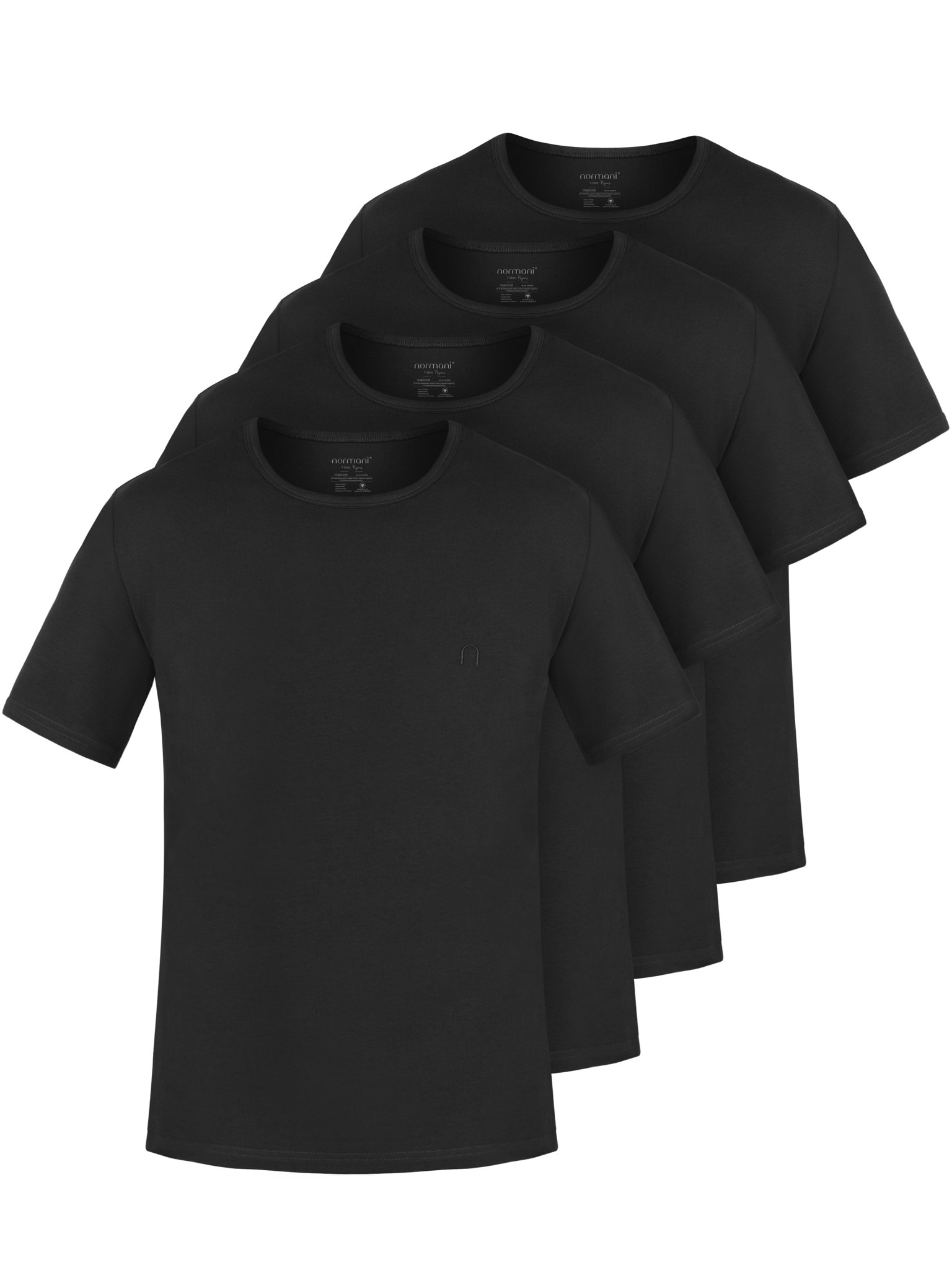 Bild von 4er Set Herren T-Shirt aus Bio-Baumwolle „Nyons“ Schwarz
