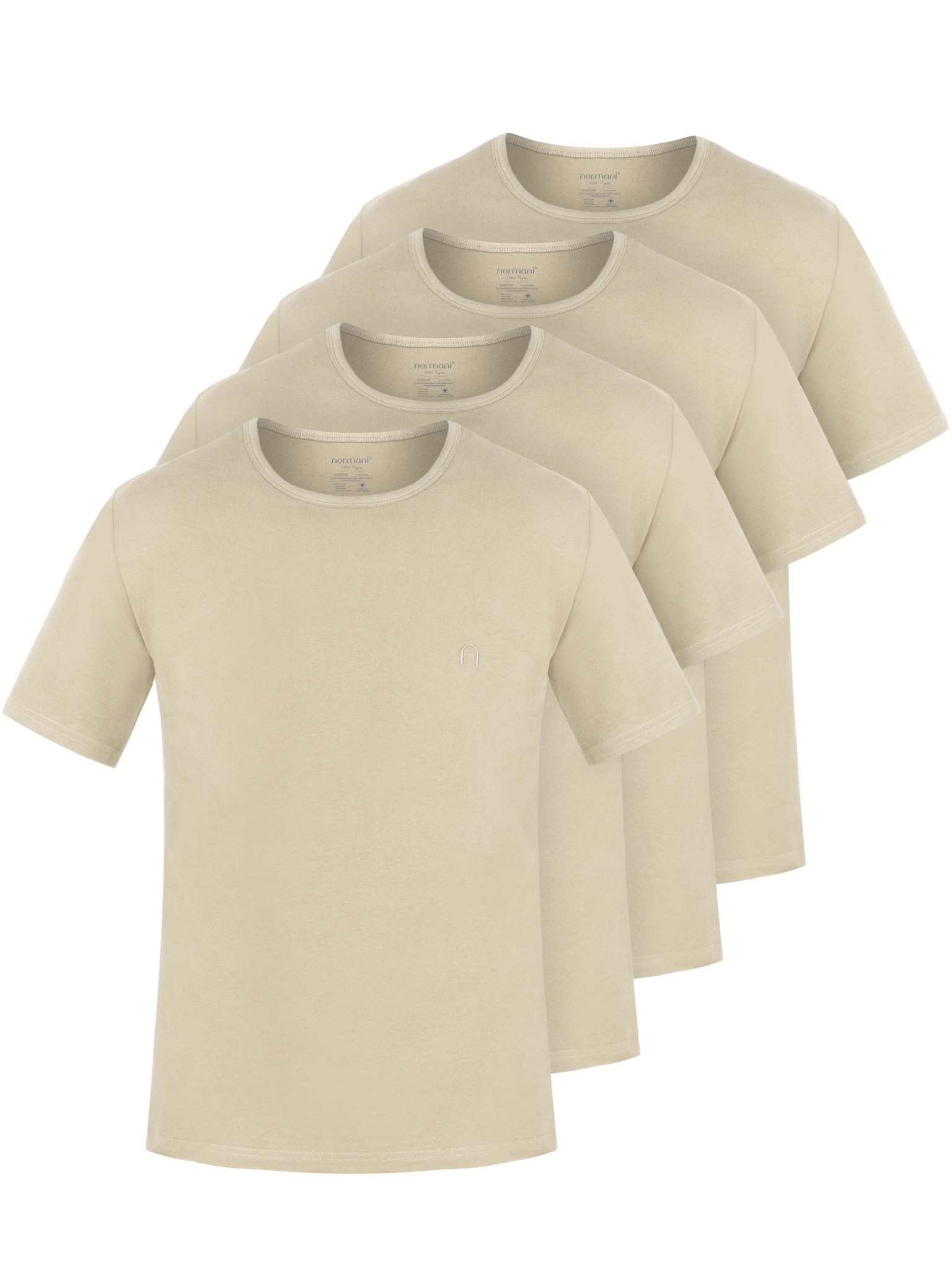Bild von 4er Set Herren T-Shirt aus Bio-Baumwolle „Nyons“ Beige