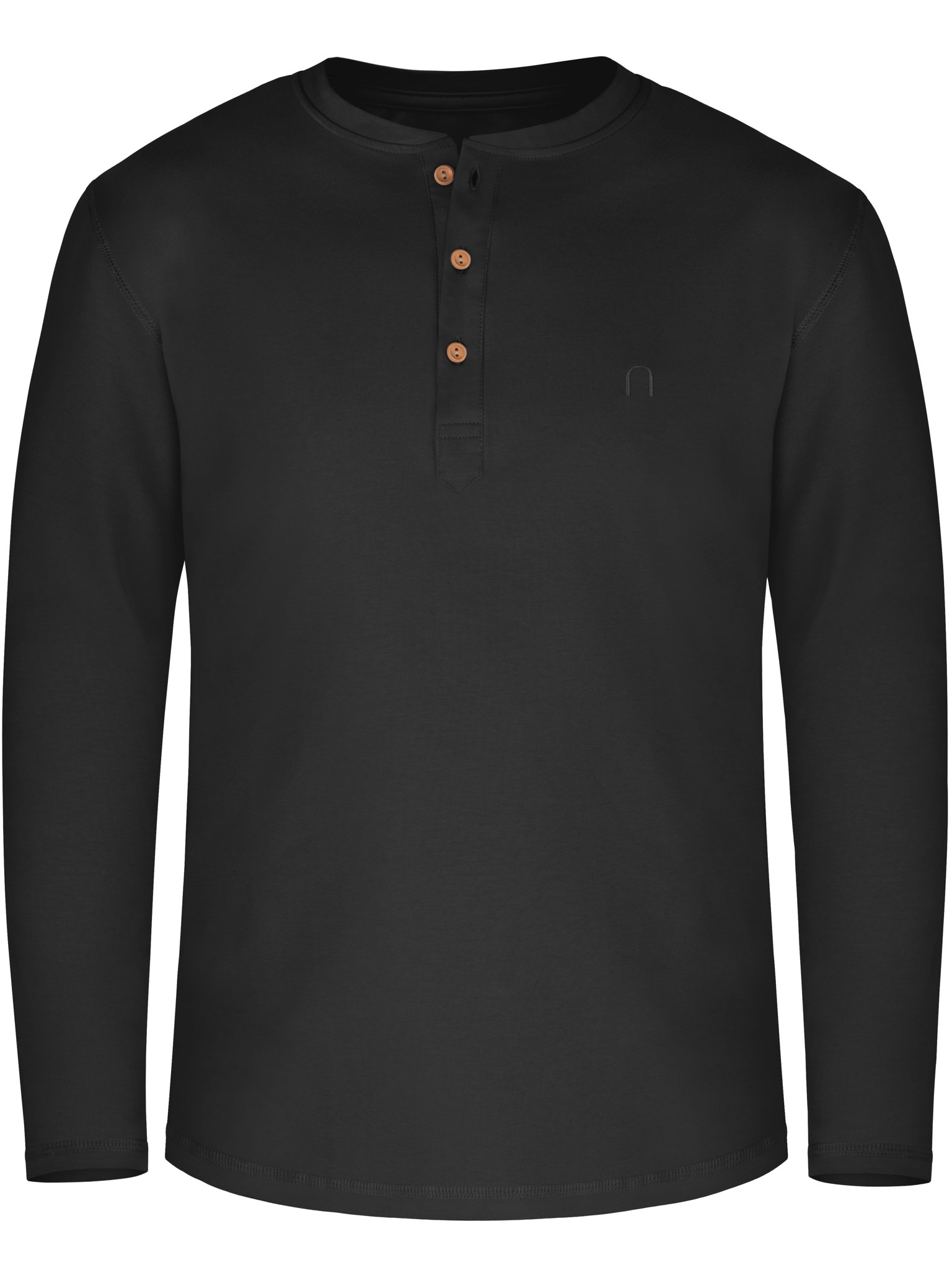 Bild von Herren Langarm Shirt aus Bio-Baumwolle „Neuville“ Schwarz