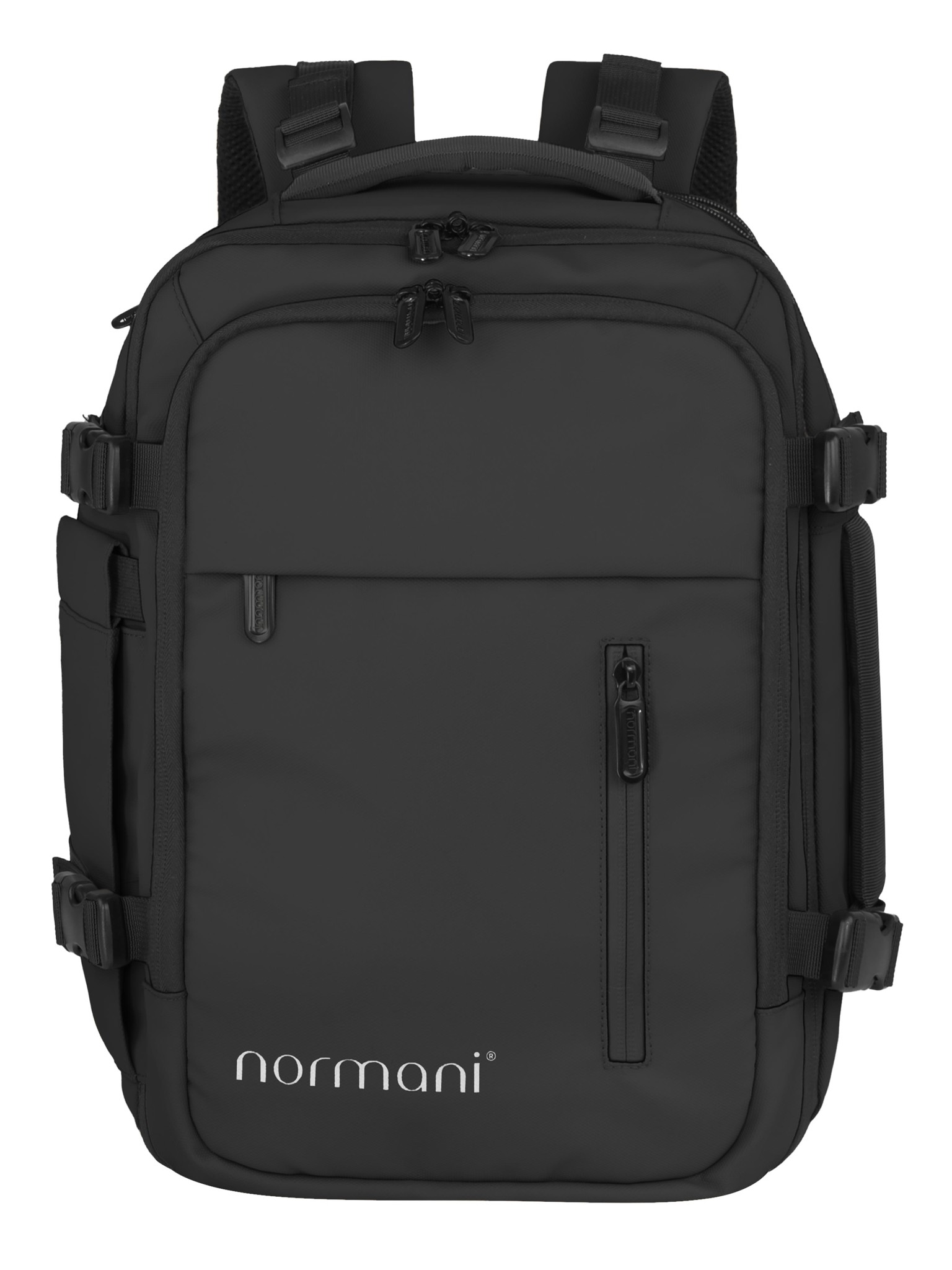 Bild von Erweiterbarer Handgepäck-Rucksack 20 Liter „Nikaho“ Schwarz