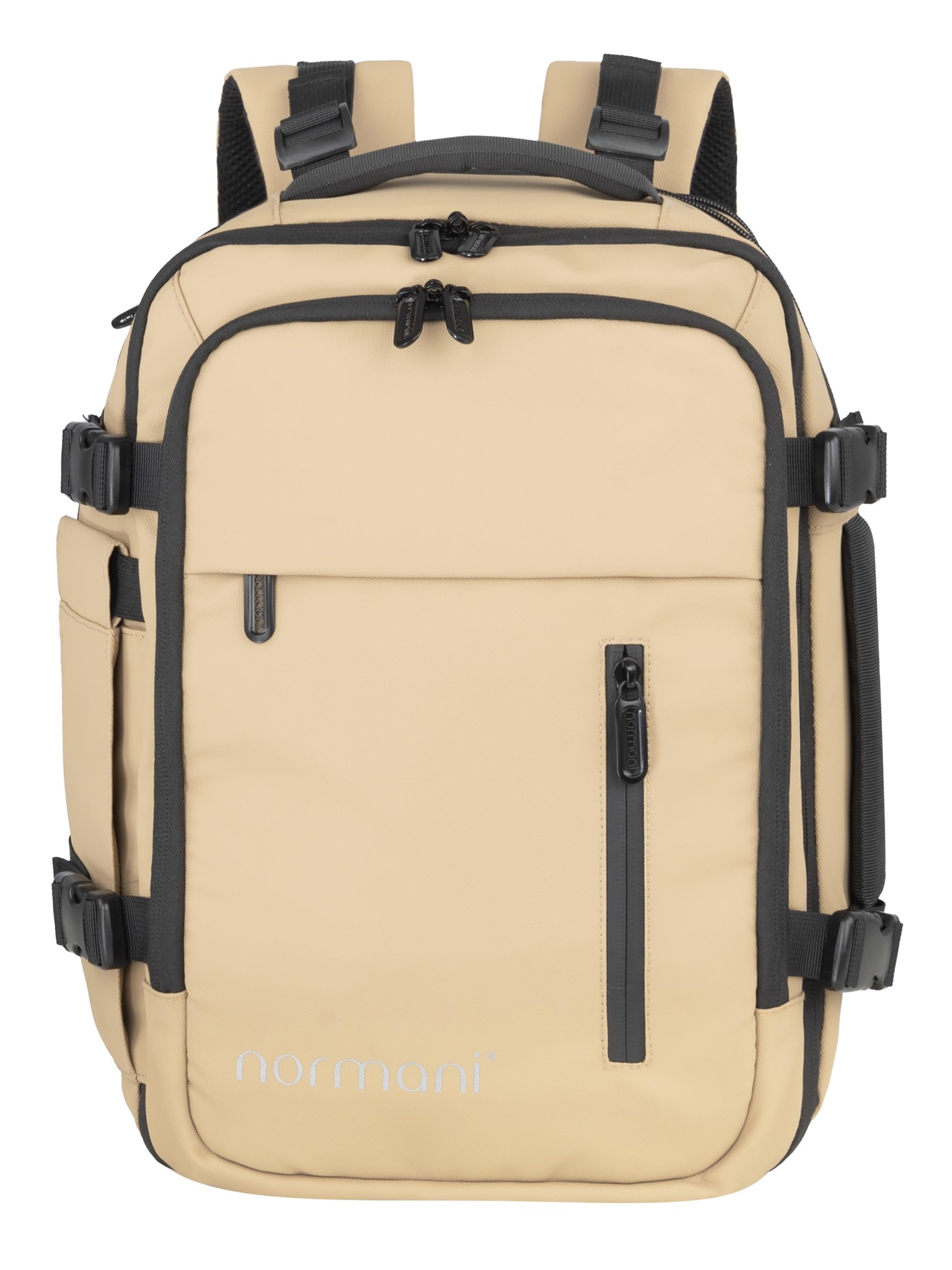 Bild von Erweiterbarer Handgepäck-Rucksack 20 Liter „Nikaho“ Beige