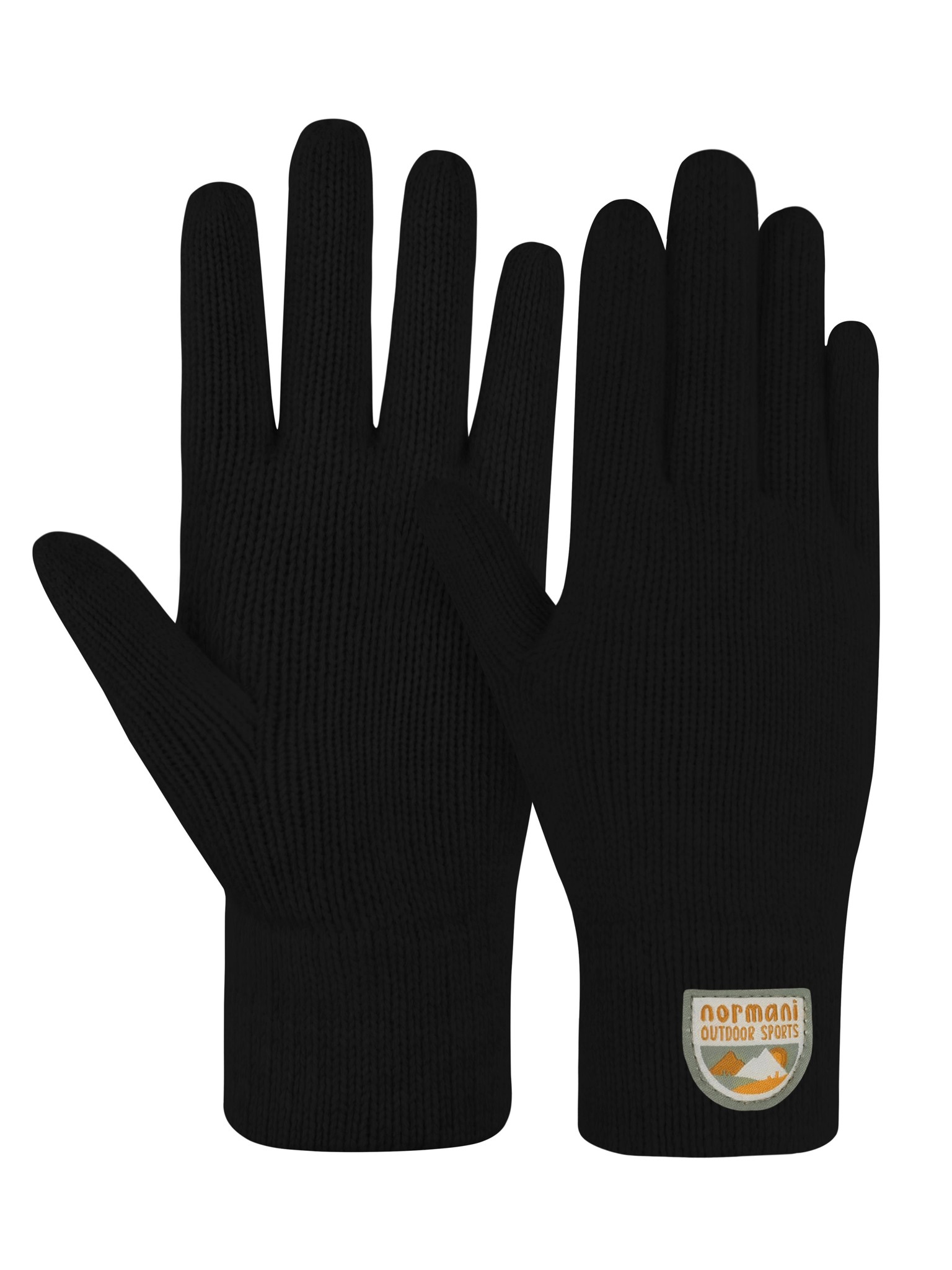 Bild von Kinder Merino Strick-Fingerhandschuhe „Berlingen“ Schwarz