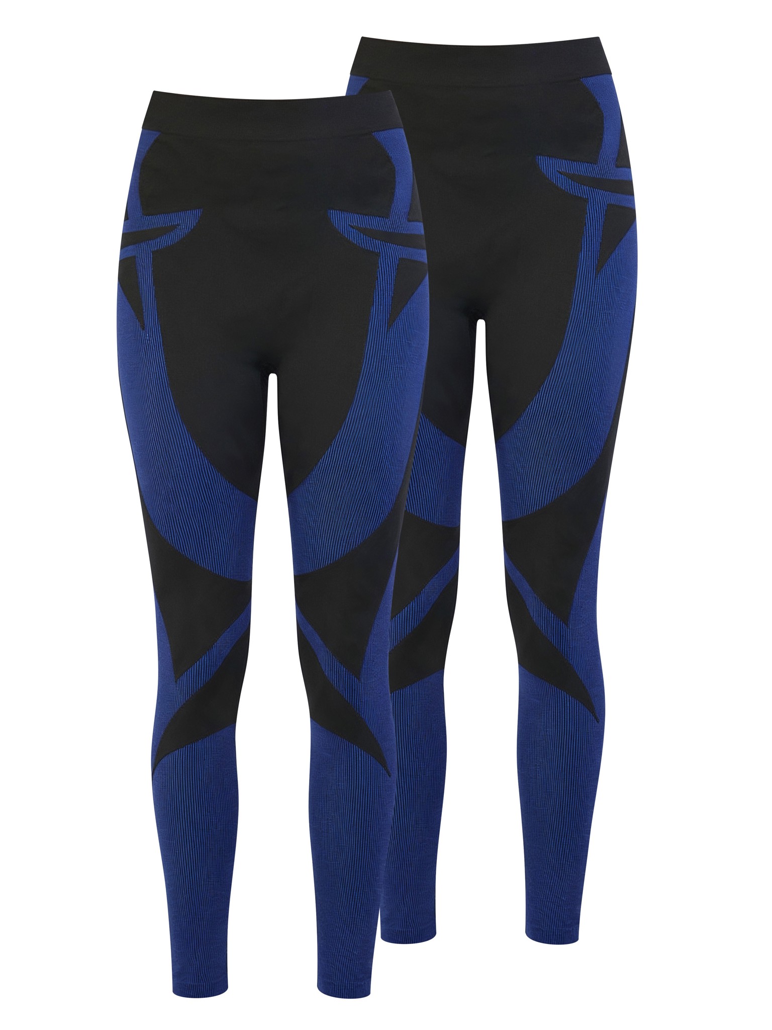 Bild von 2 x Thermounterhose Lange Skiunterwäsche Unisex Schwarz/Blau
