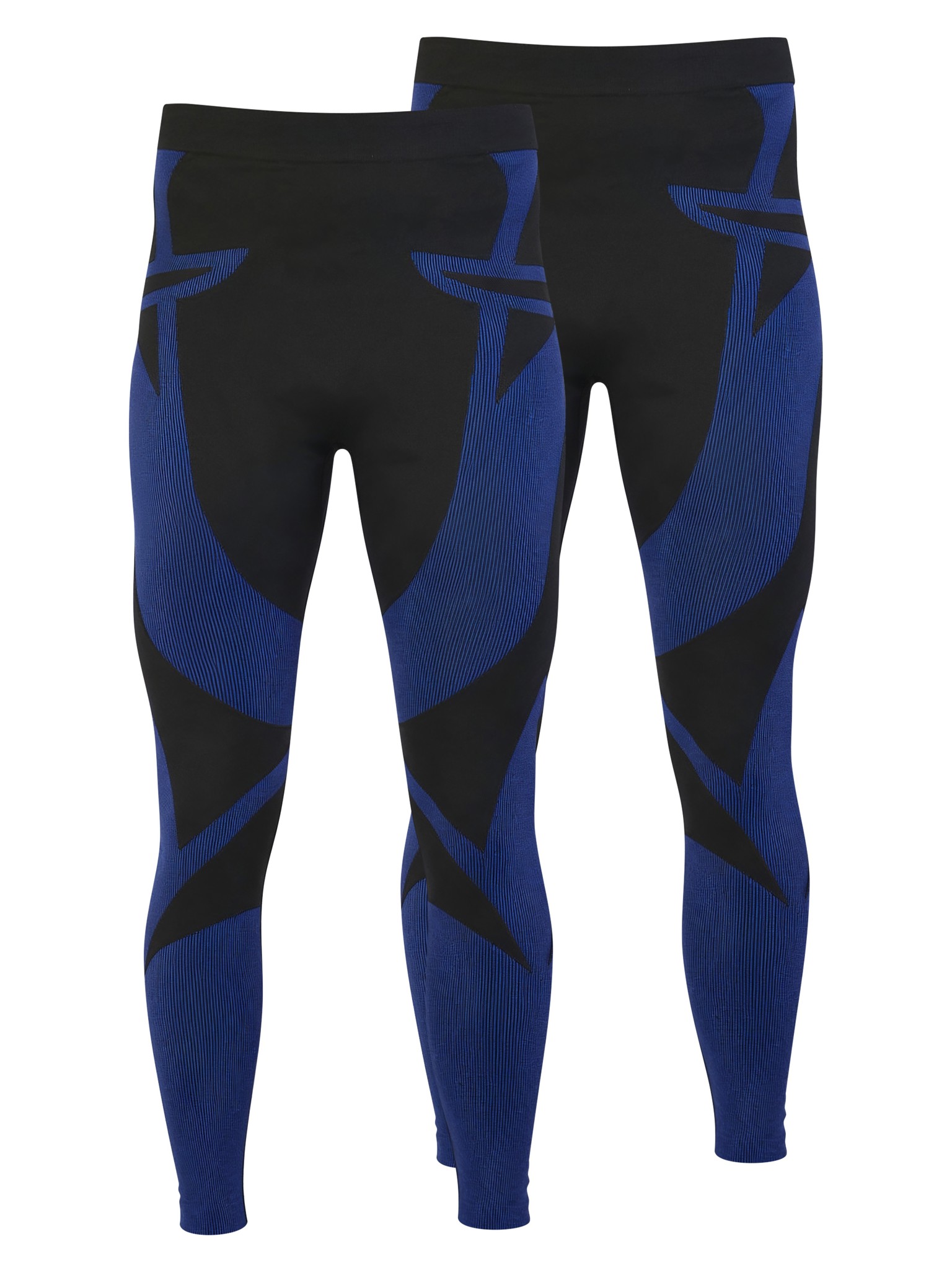 Bild von 2 x Thermounterhose Lange Skiunterwäsche für Herren Schwarz/Blau