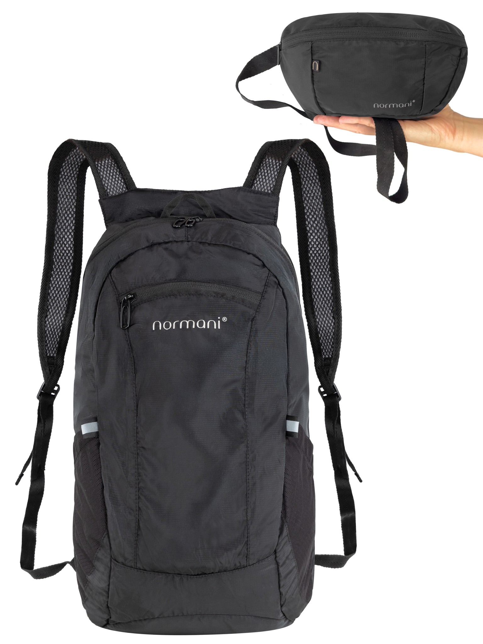 Bild von Bauchtasche mit Rucksackfunktion „Skei“ Schwarz