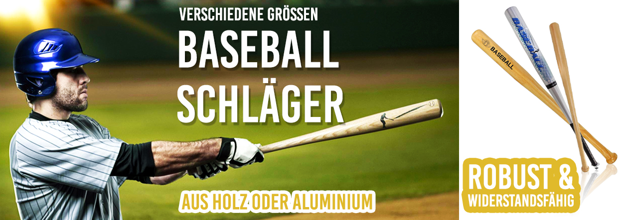 normani Baseballschläger-verschiedene Ausführungen-Holz oder Aluminium- verschiedene Größen-normani.de