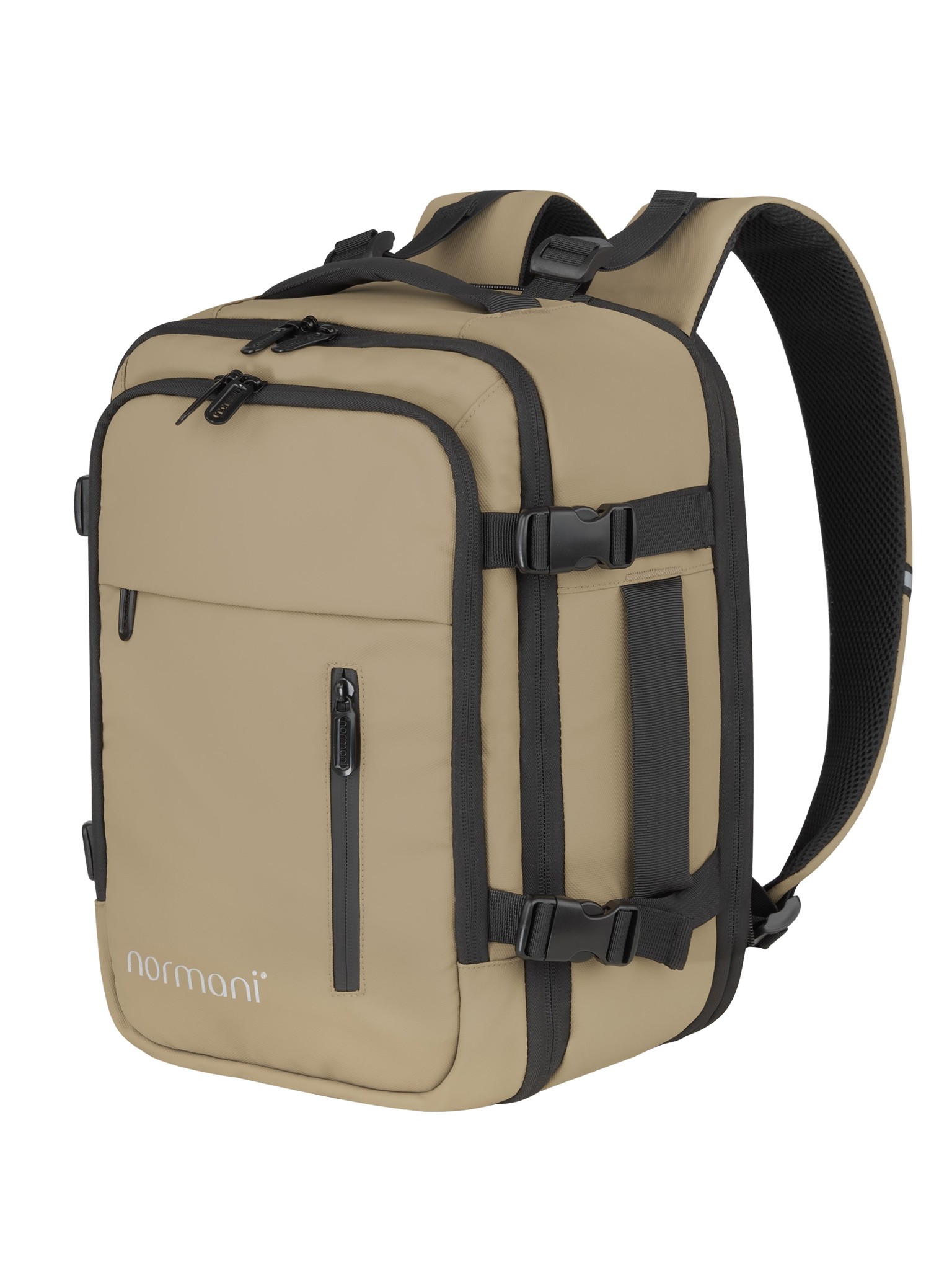 Bild von Erweiterbarer Handgepäck-Rucksack 20 Liter „Nikaho“ Beige