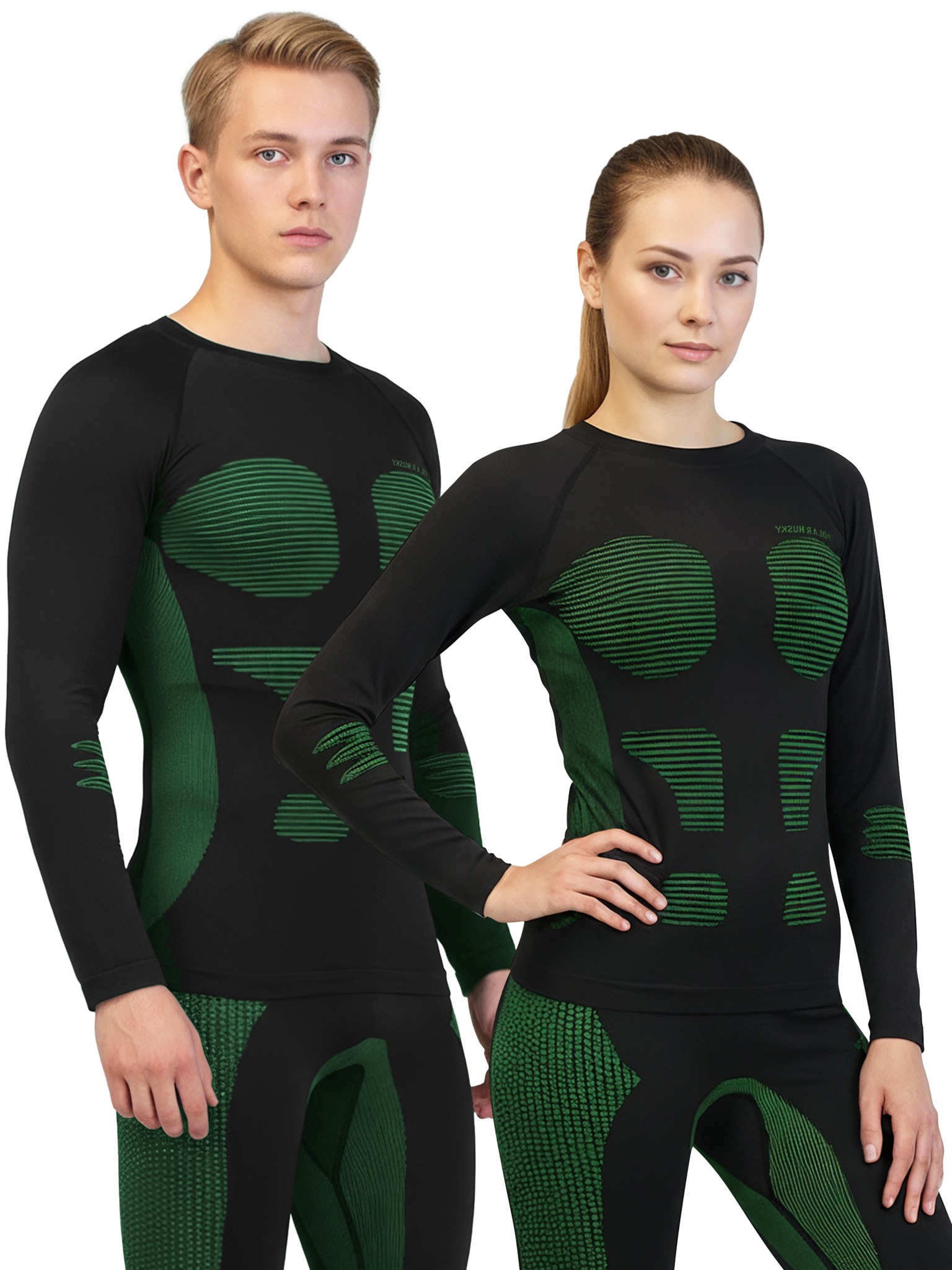 Bild von Thermooberteil Thermoshirt langarm für Damen und Herren Grün
