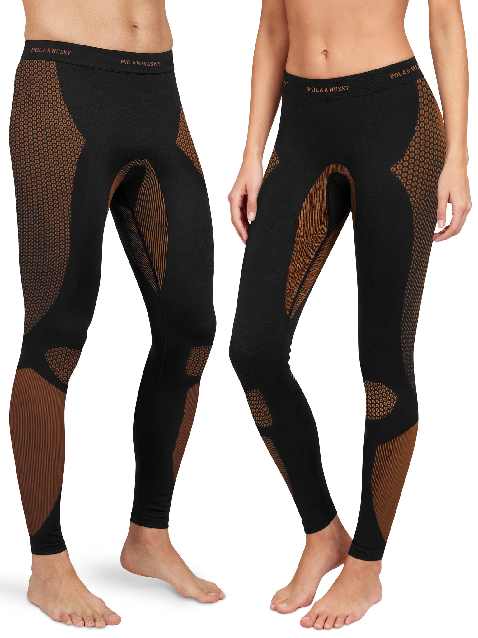 Bild von Thermohose Lange Thermounterhose für Damen und Herren Orange