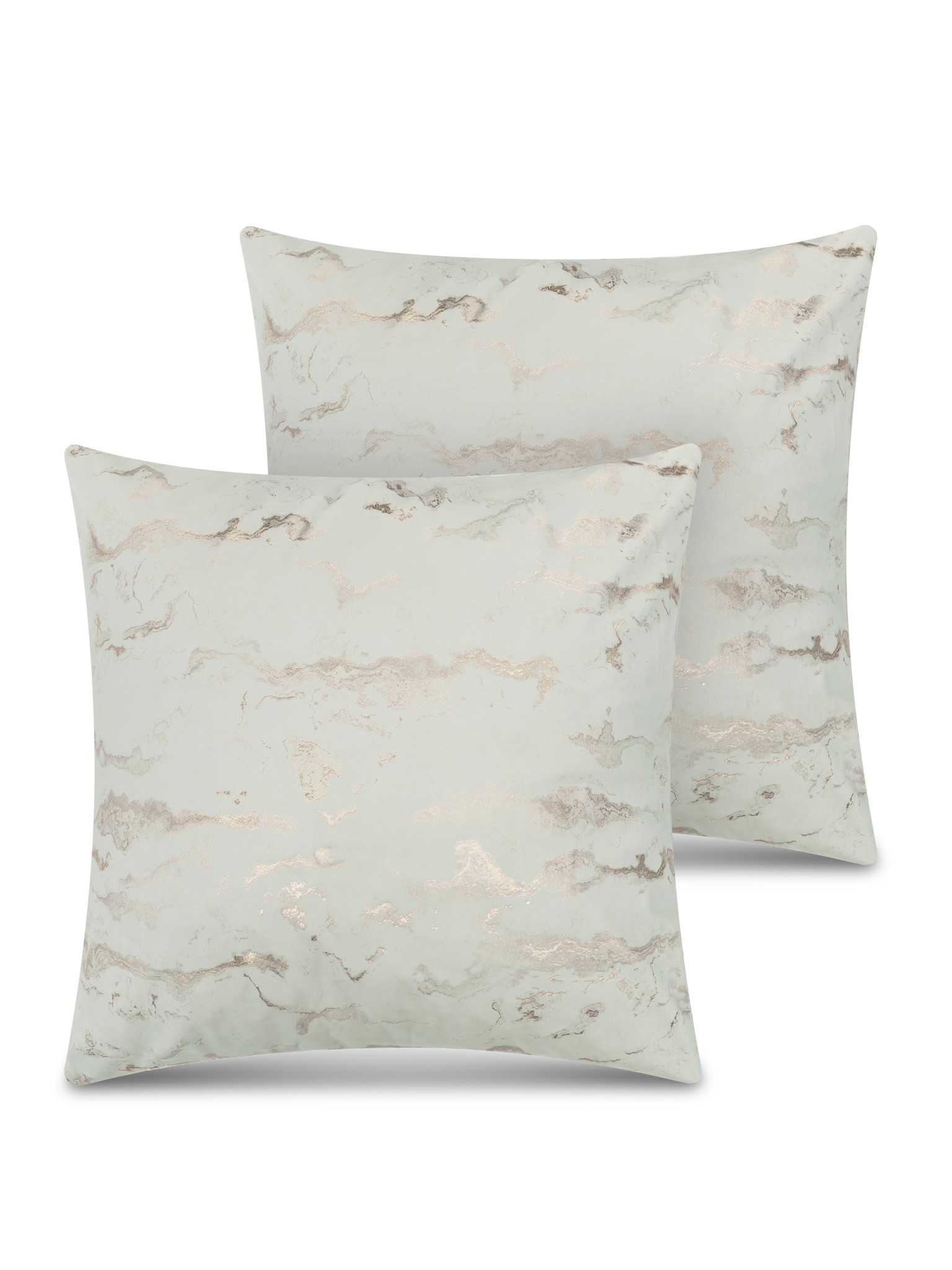 Bild von 2 Kissenbezüge mit Marmordesign 60x60 cm „Carrara“ Rosa