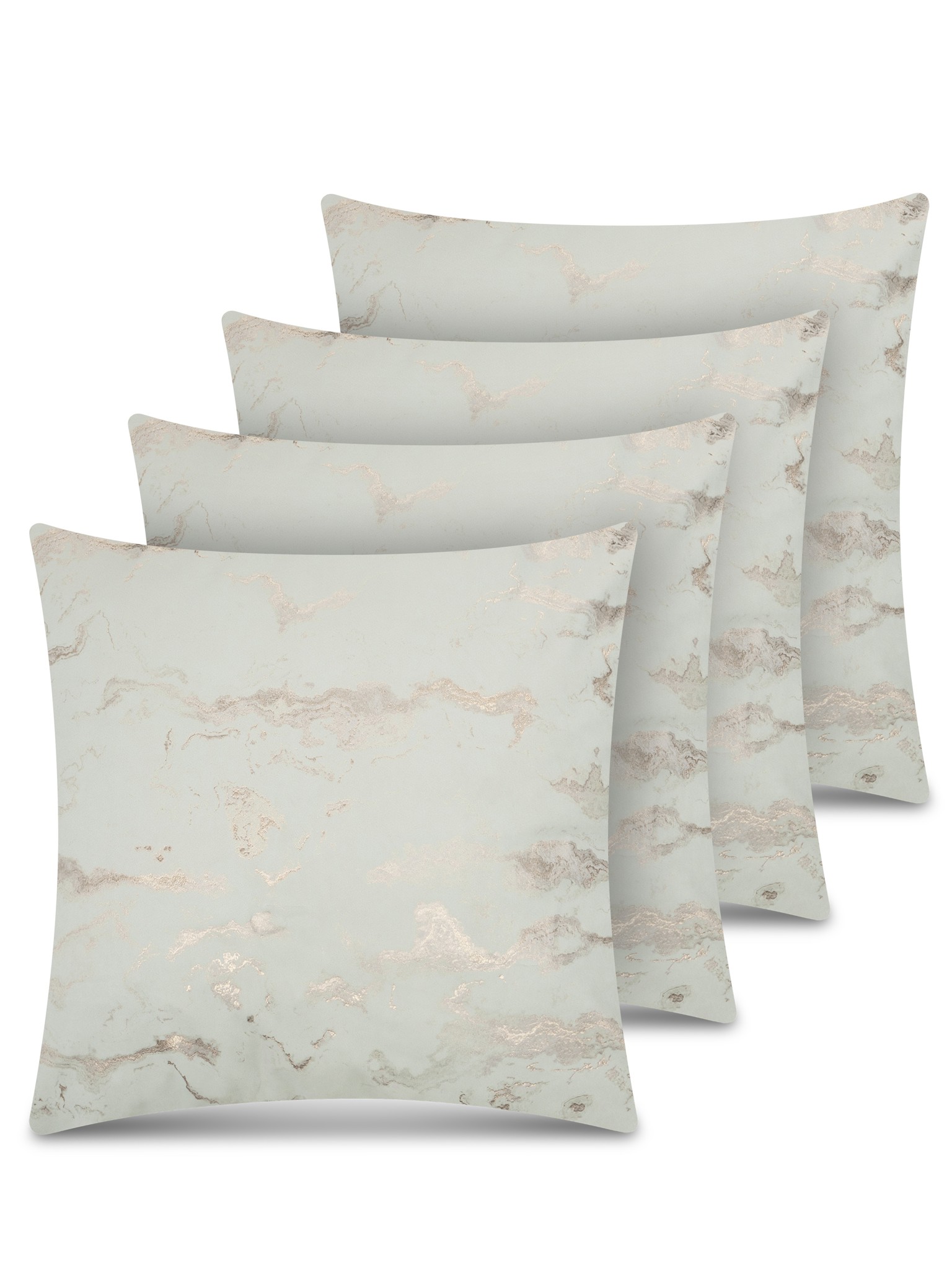 Bild von 4er Set Kissenbezüge mit Marmordesign 45x45cm „Carrara“ Rosa