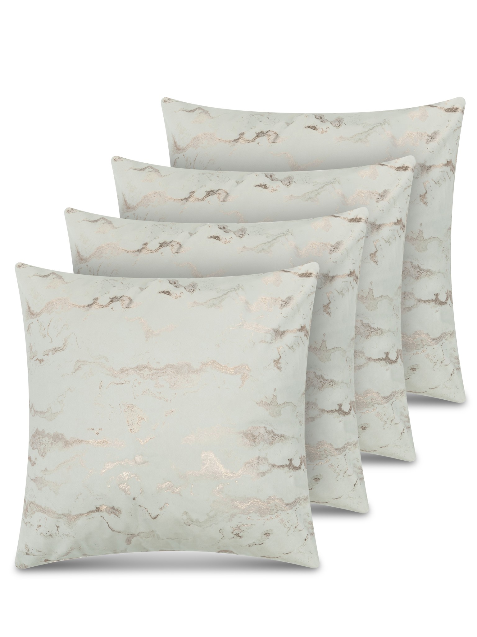 Bild von 4er Set Kissenbezüge mit Marmordesign 60x60cm „Carrara“ Rosa