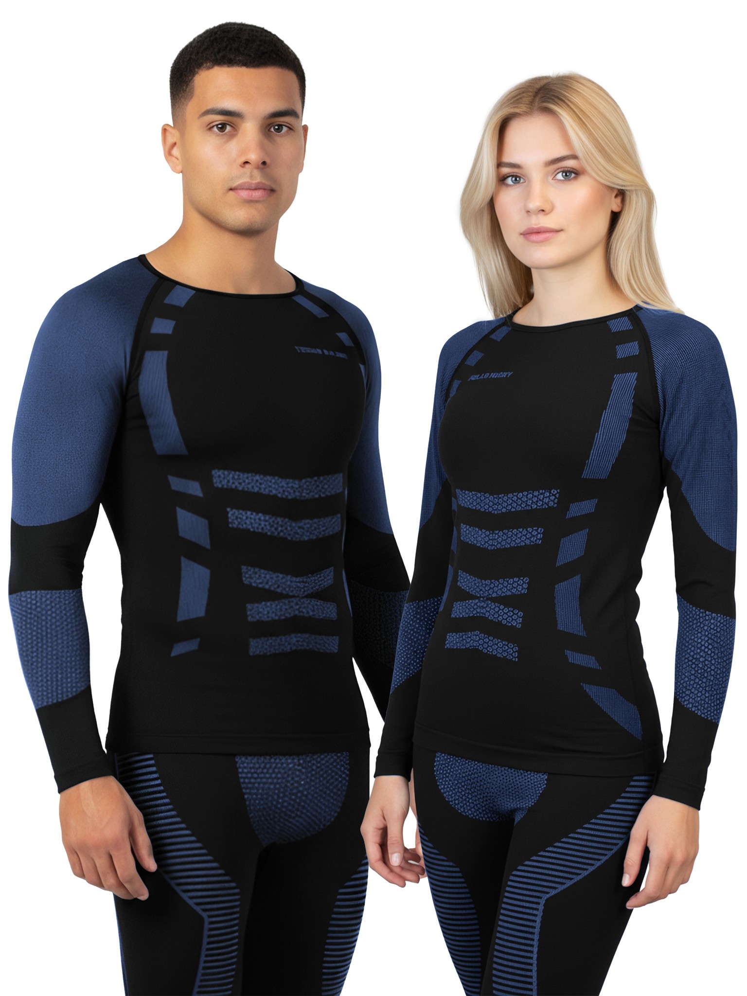 Bild von 1x Thermooberteil Thermoshirt langarm für Damen und Herren Blau