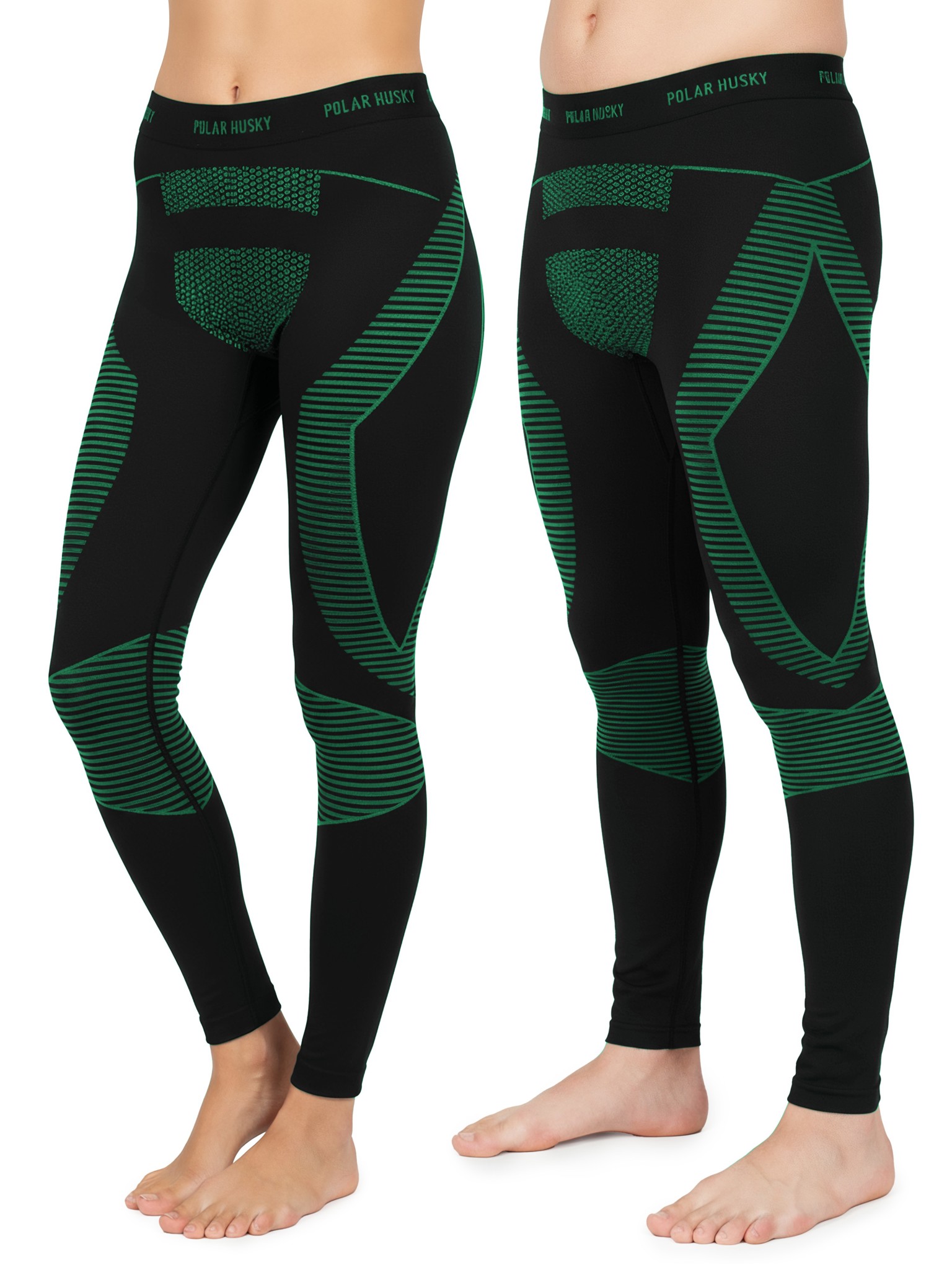 Bild von 1x Thermohose Lange Thermounterhose für Damen und Herren Grün
