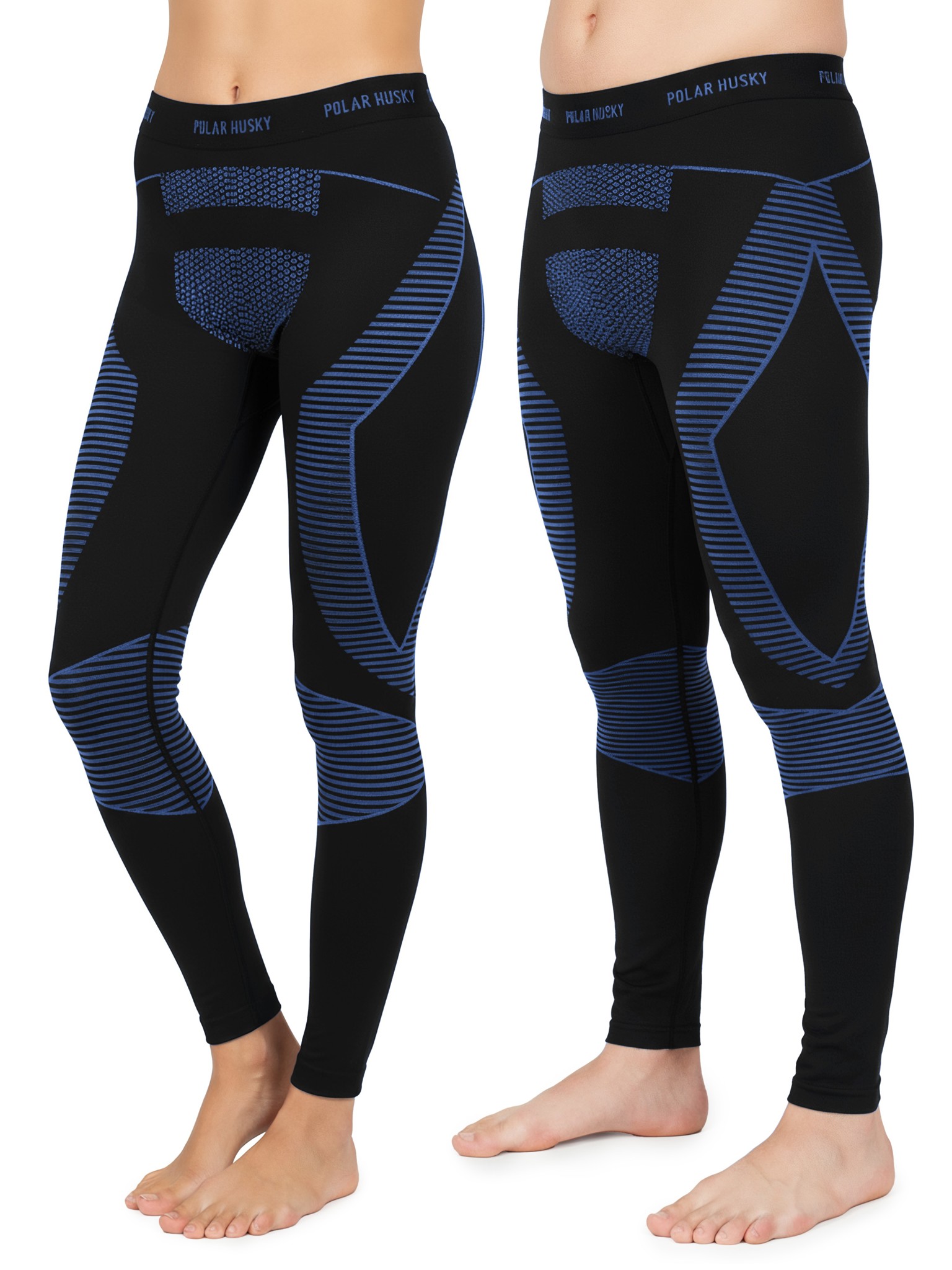 Bild von 1x Thermohose Lange Thermounterhose für Damen und Herren Blau