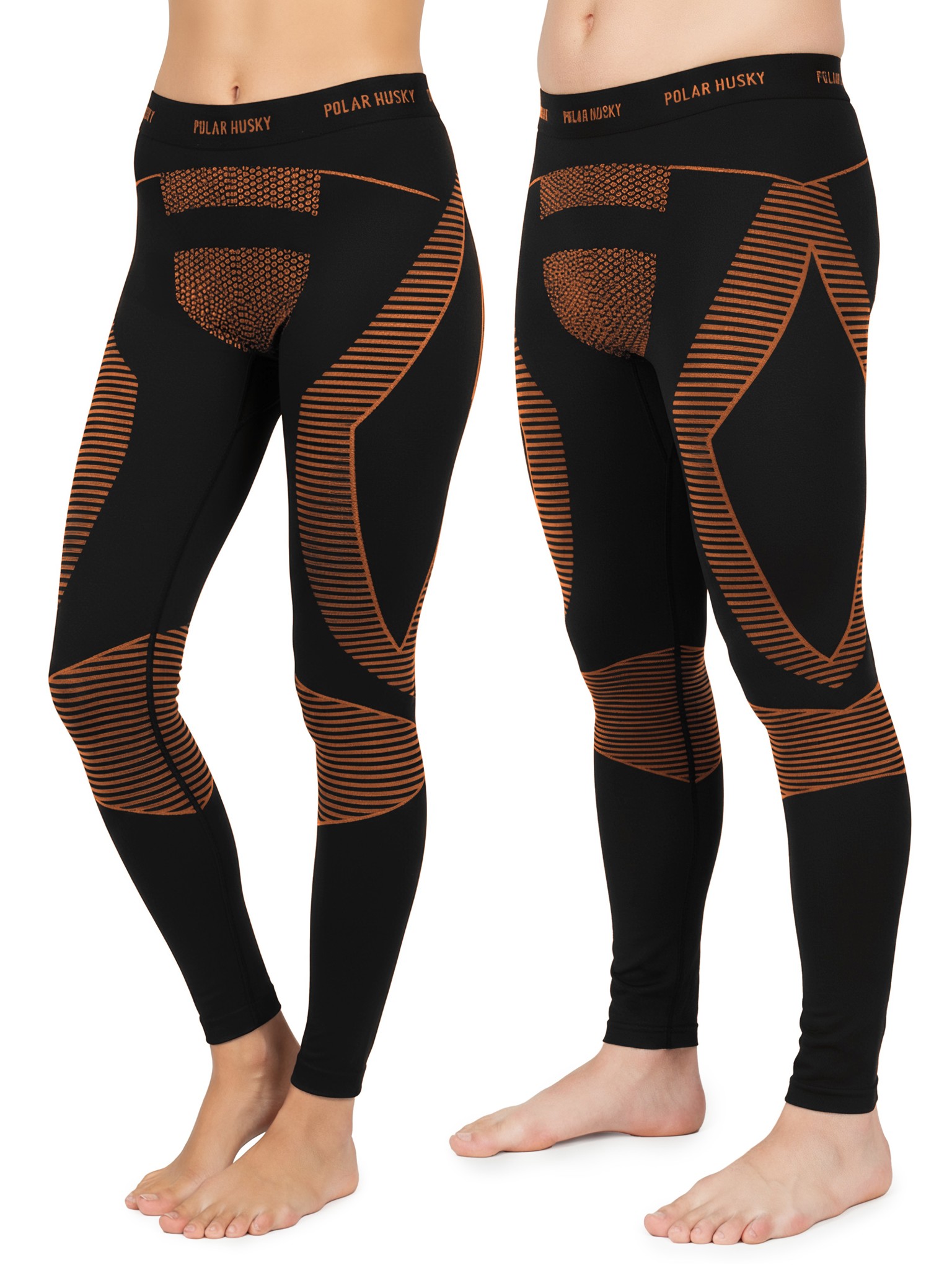 Bild von 1x Thermohose Lange Thermounterhose für Damen und Herren Orange