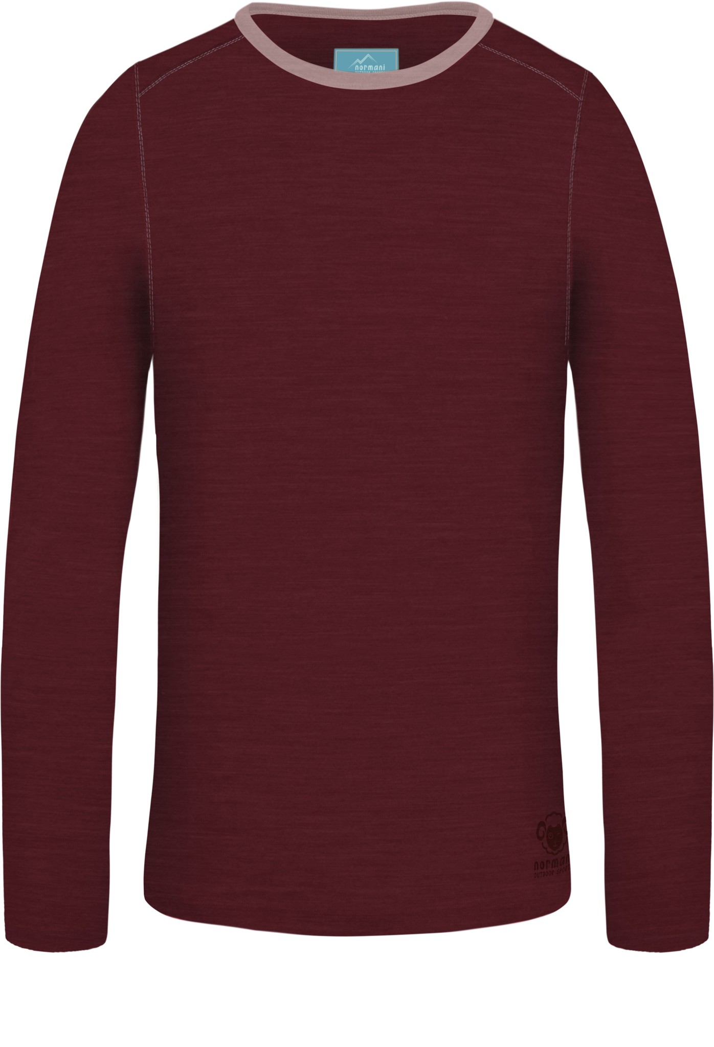 Bild von Kinder Merino Langarm „Bilingurr“ Bordeaux