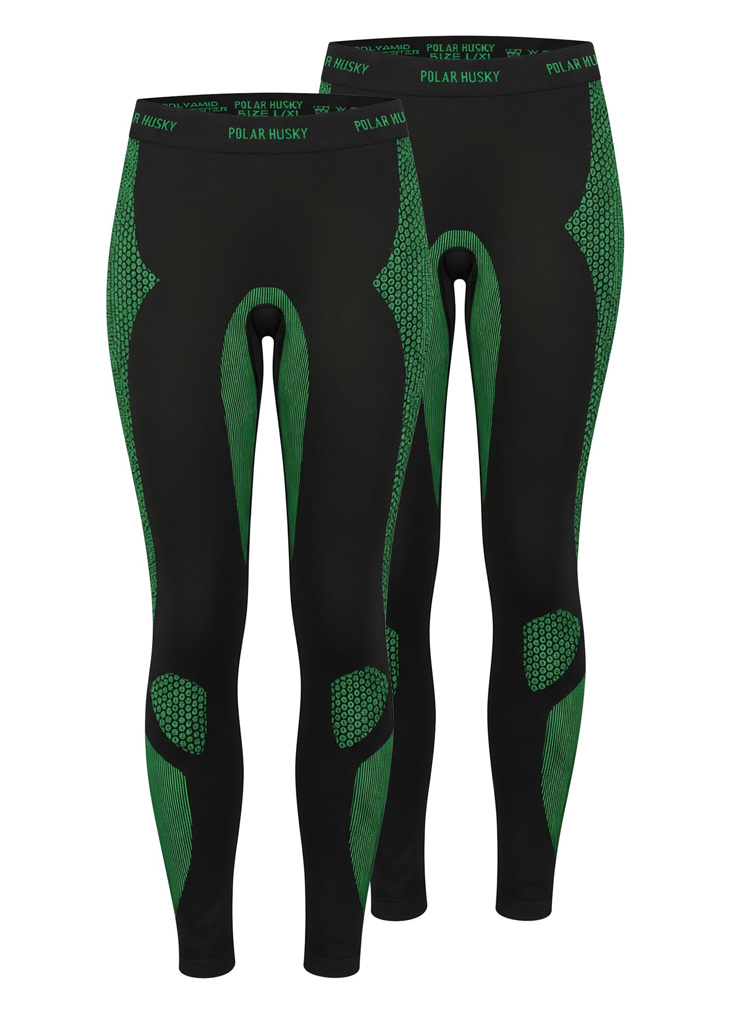 Bild von 2 x Thermounterhose Lange Skiunterwäsche für Damen Grün