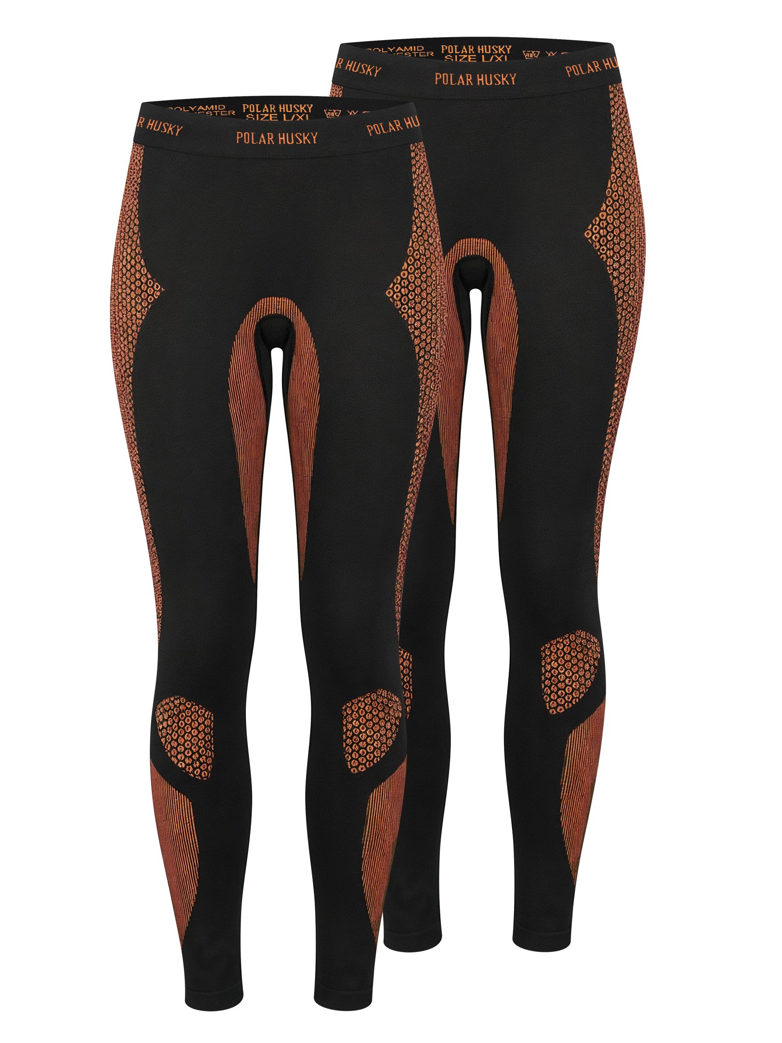 Bild von 2 x Thermounterhose Lange Skiunterwäsche für Damen Orange