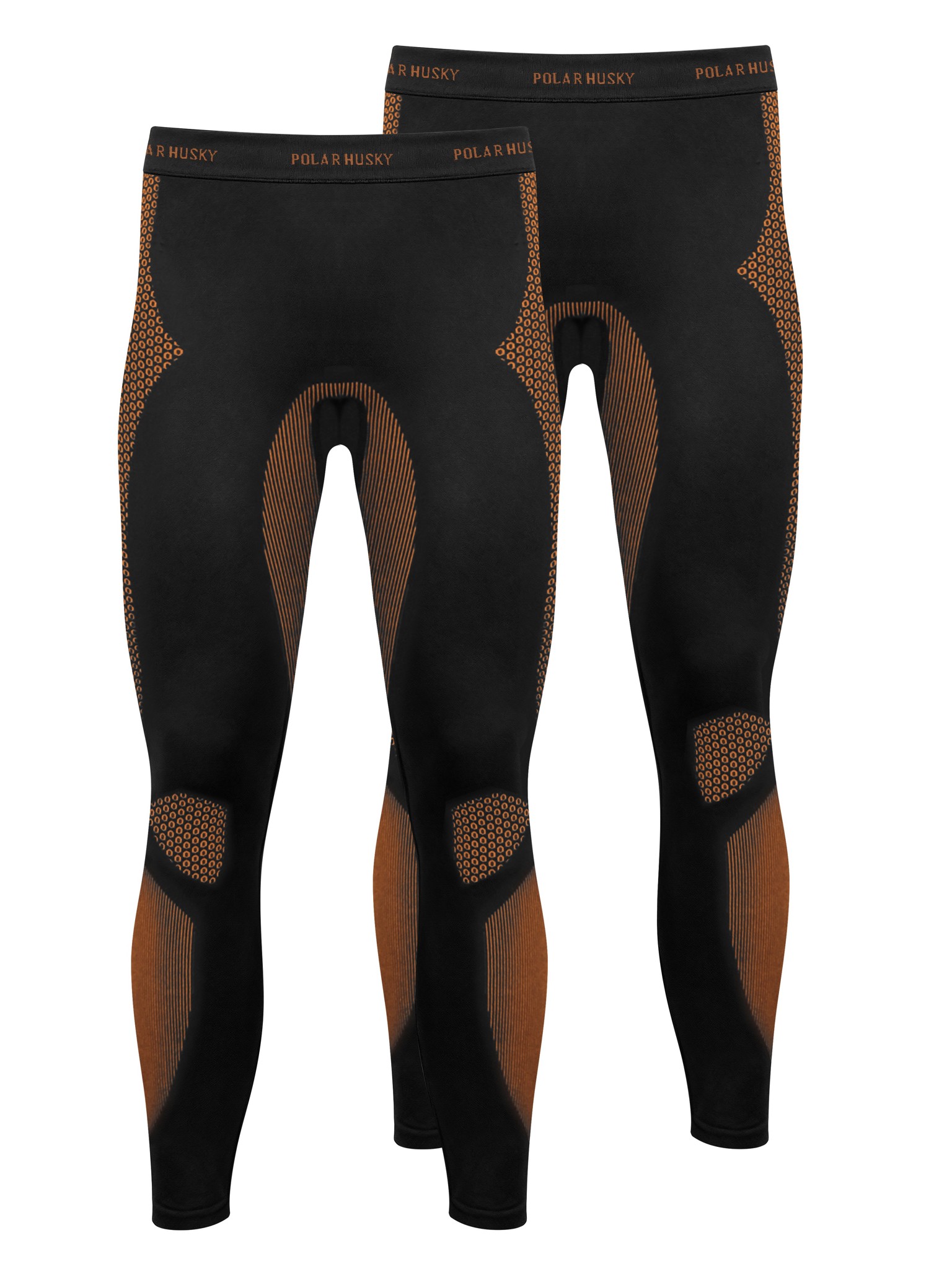 Bild von 2 x Thermounterhose Lange Skiunterwäsche für Herren Orange
