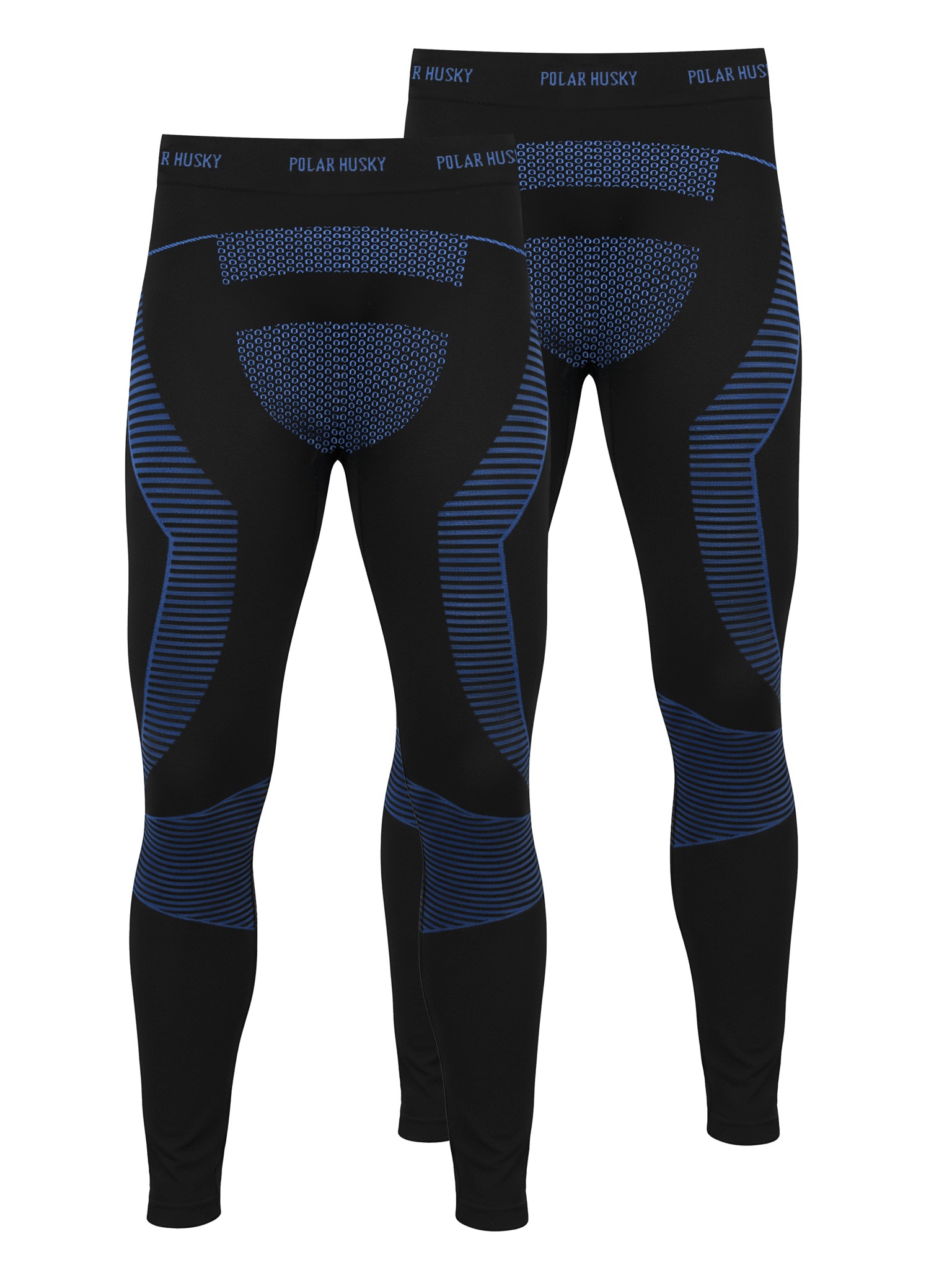 Bild von 2 x Thermounterhose Lange Skiunterwäsche für Herren Blau/Schwarz