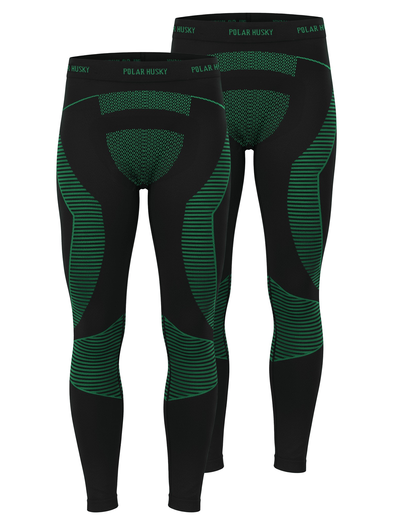 Bild von 2 x Lange Unterhosen Ski- und Thermounterwäsche Grün/Schwarz