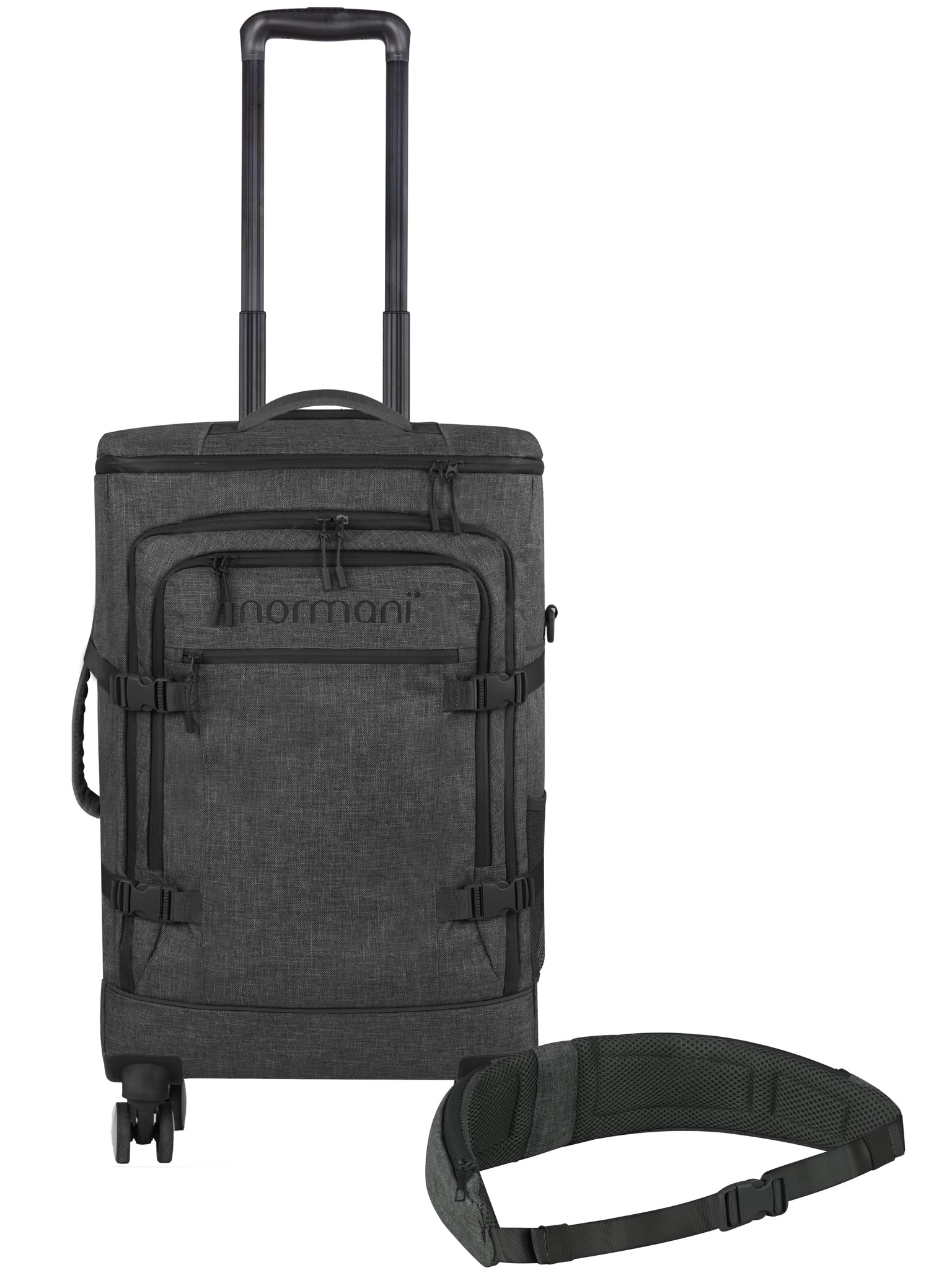 Bild von Reisetrolley mit Rucksackfunktion und Hüftgurt Anthrazit