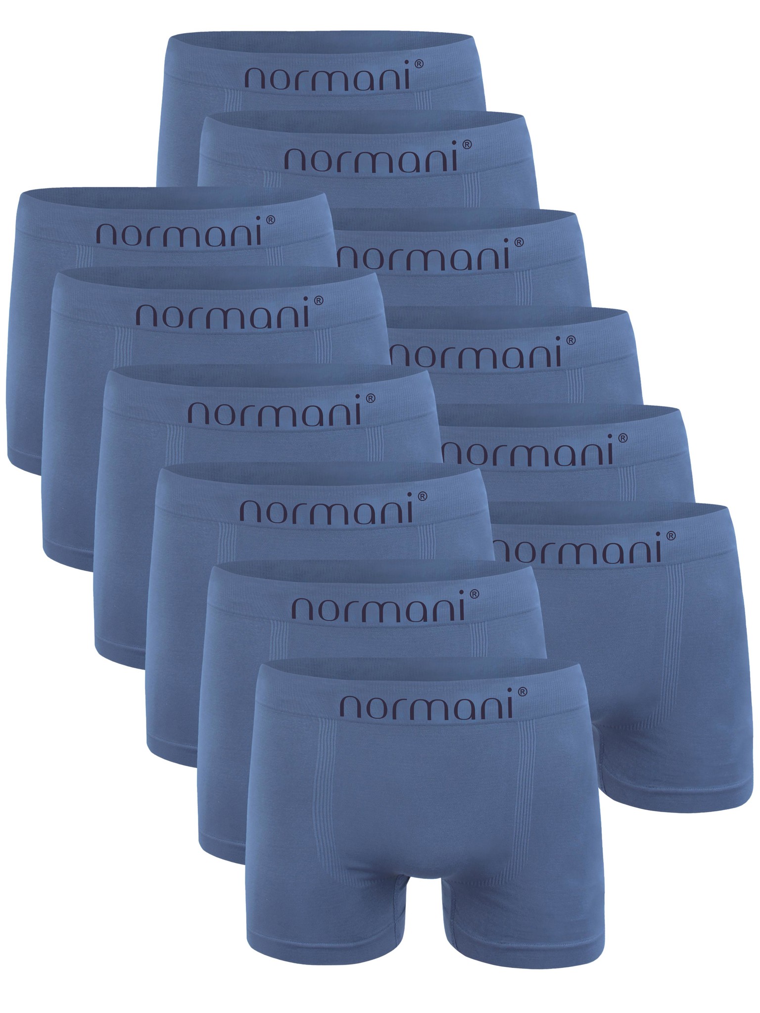 Bild von 12 Stück Mikrofaser-Boxershorts für Herren Blau/Hellblau