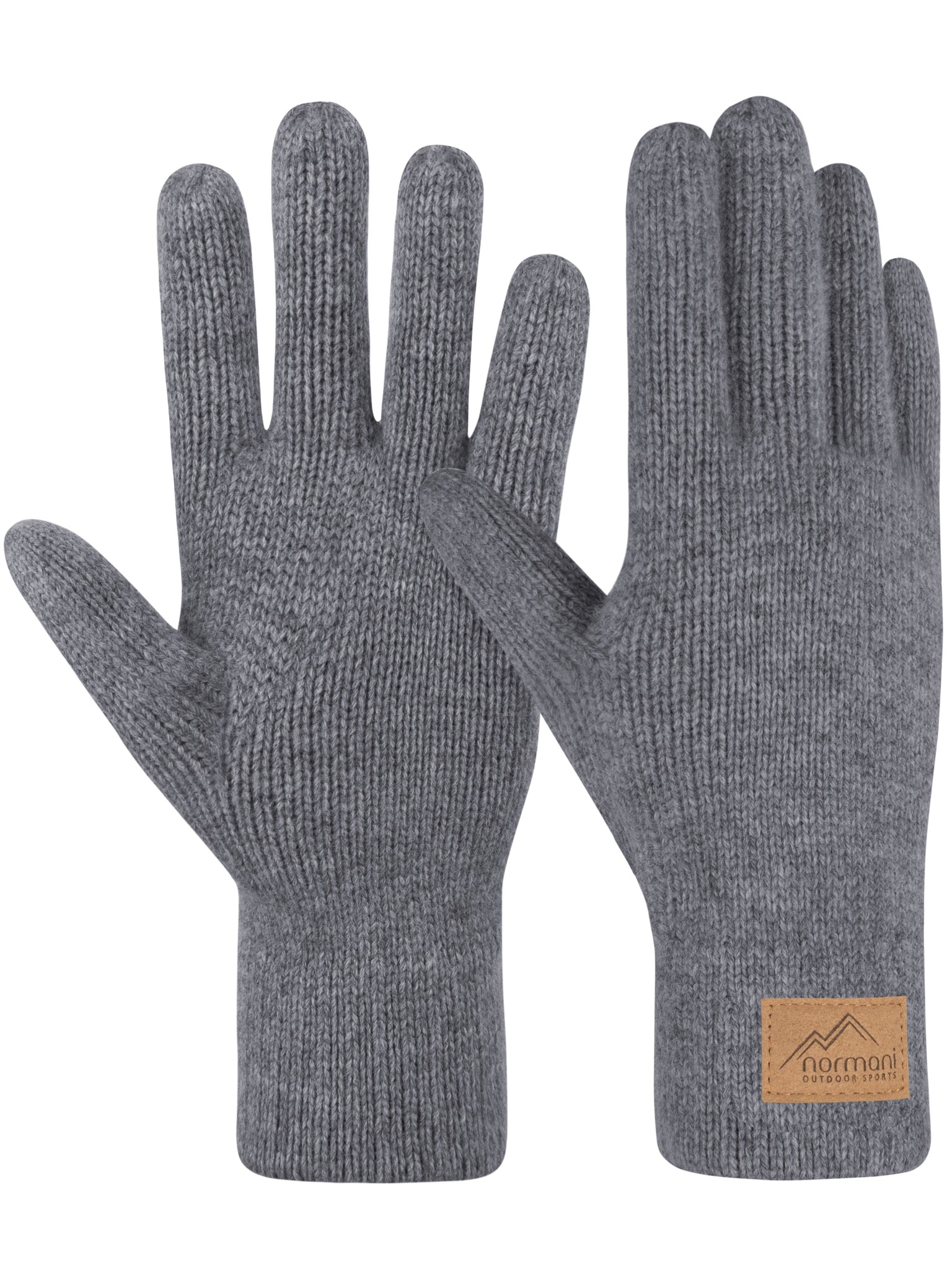Bild von Herren Merino Strick-Fingerhandschuhe „Malak“ Grau