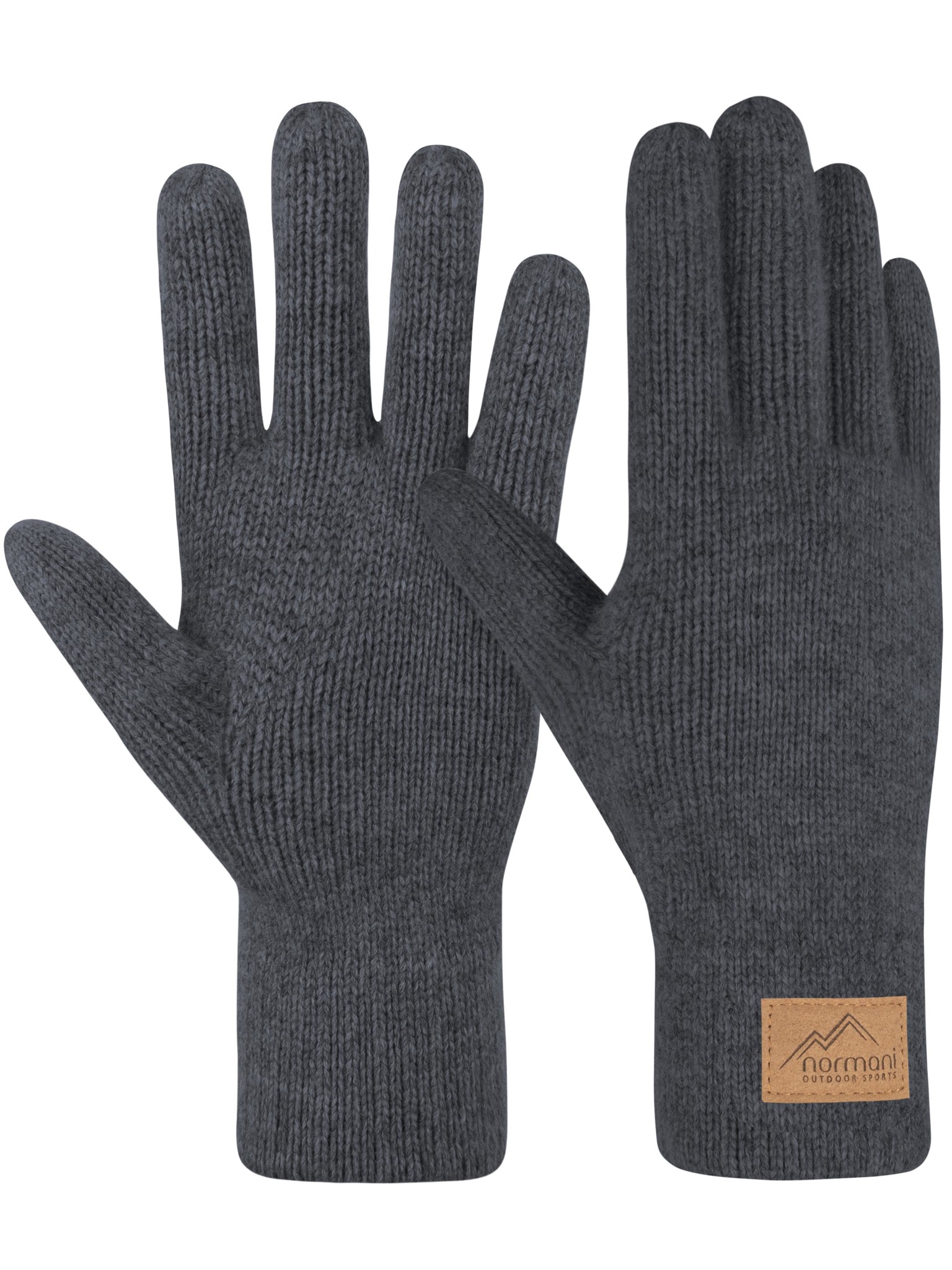 Bild von Herren Merino Strick-Fingerhandschuhe „Malak“ Anthrazit