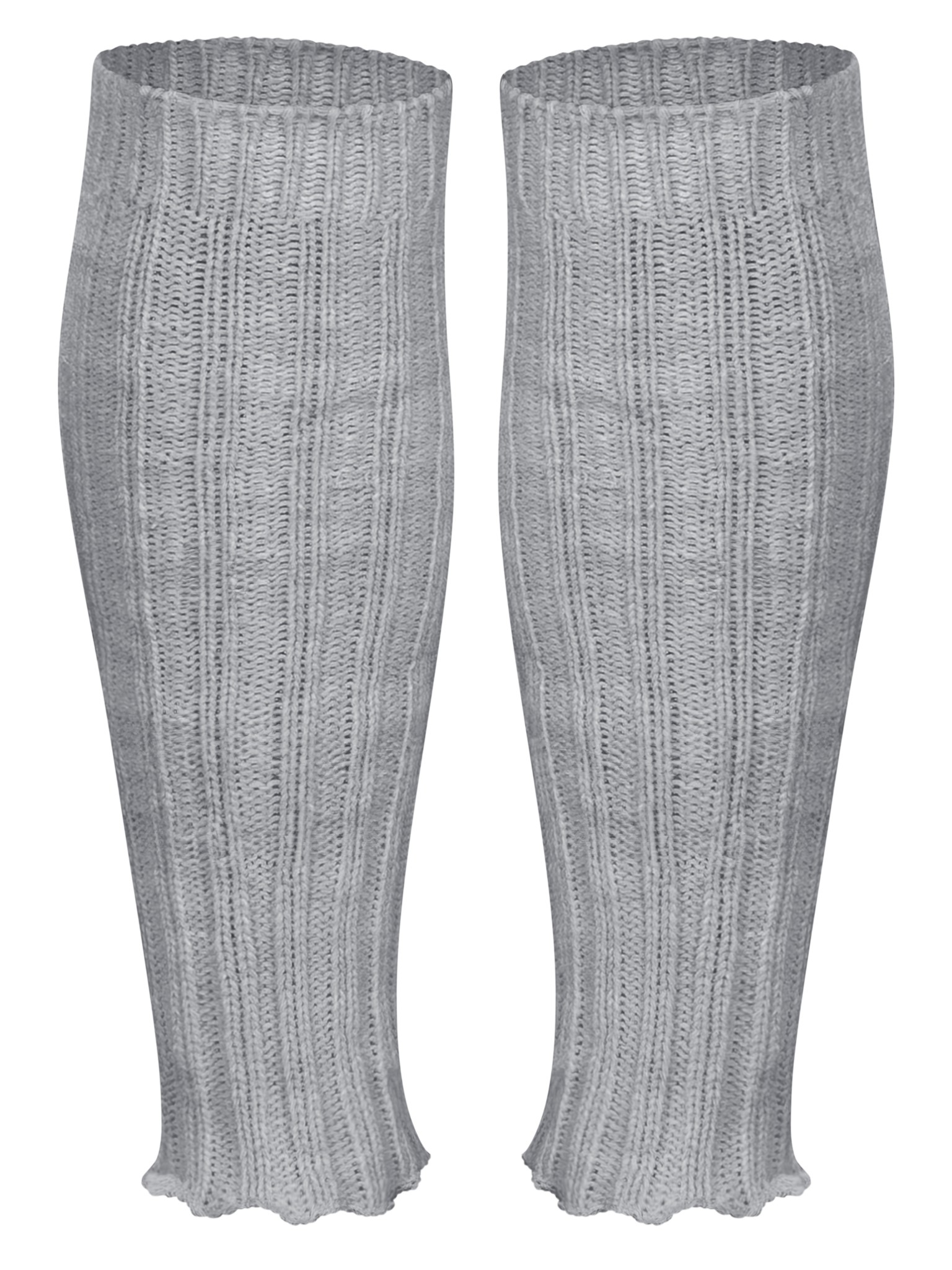 Bild von Strickstulpen mit Alpakawolle Hellgrau