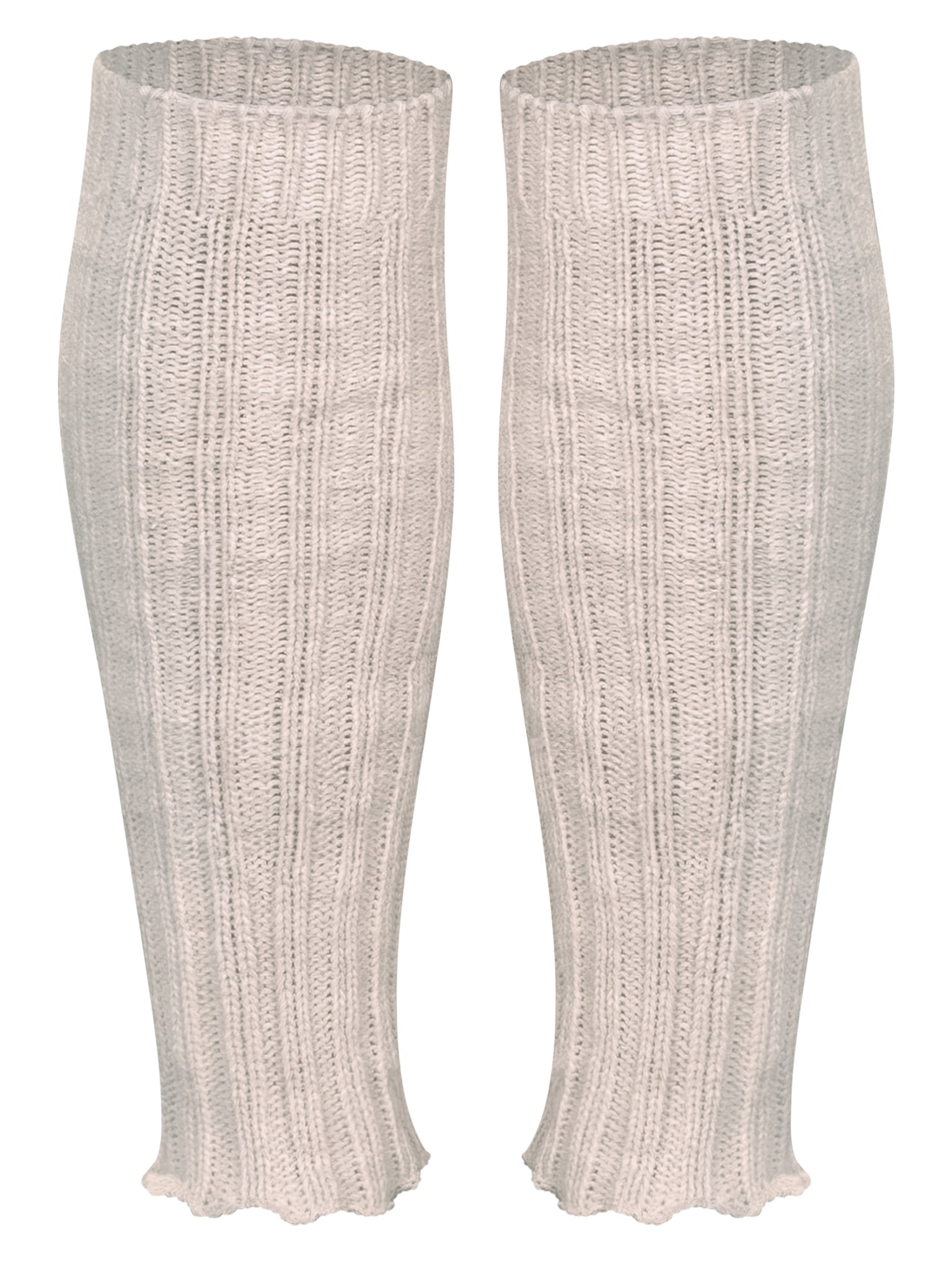 Bild von Strickstulpen mit Alpakawolle Beige