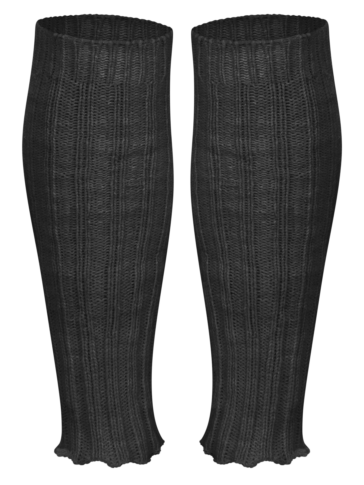 Bild von Strickstulpen mit Alpakawolle Anthrazit