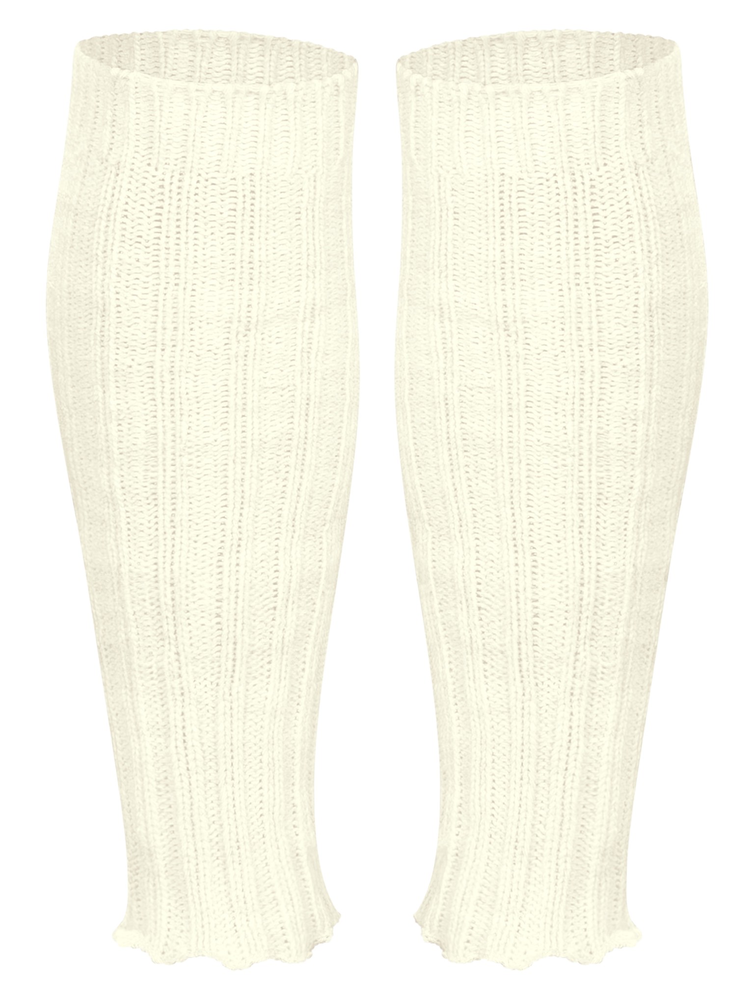 Bild von Strickstulpen mit Alpakawolle Wollweiß