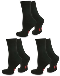 Bild von 6 Paar Berufs- und Freizeitsocken „Prudent Socks“ Schwarz/Rot