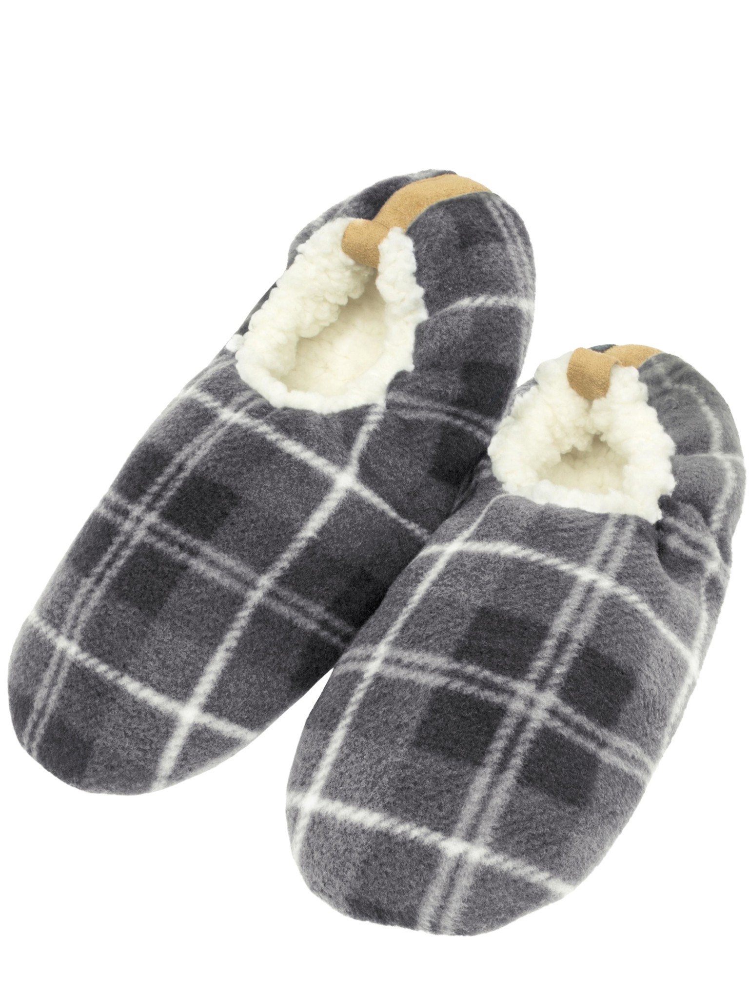 Bild von 1 Paar Herren-Slipper Hausschuhe „Karo“ Grau