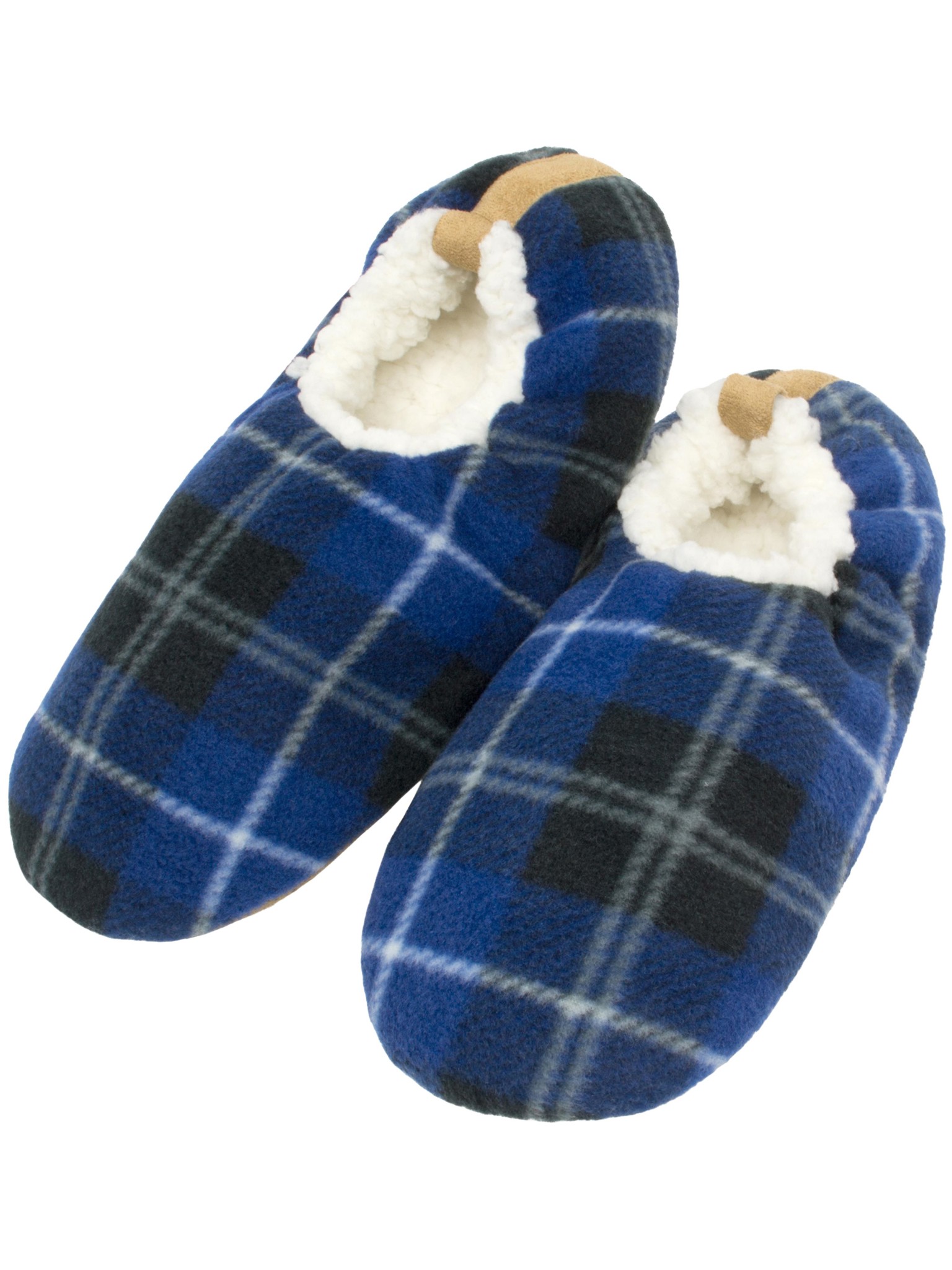 Bild von 1 Paar Herren-Slipper Hausschuhe „Karo“ Blau