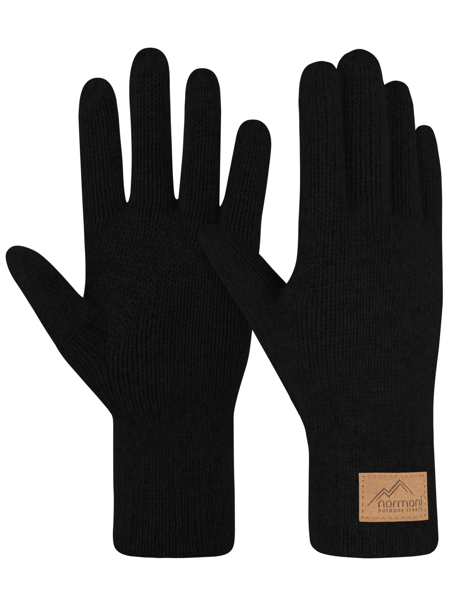 Bild von Damen Merino Strick-Fingerhandschuhe „Anula“ Schwarz