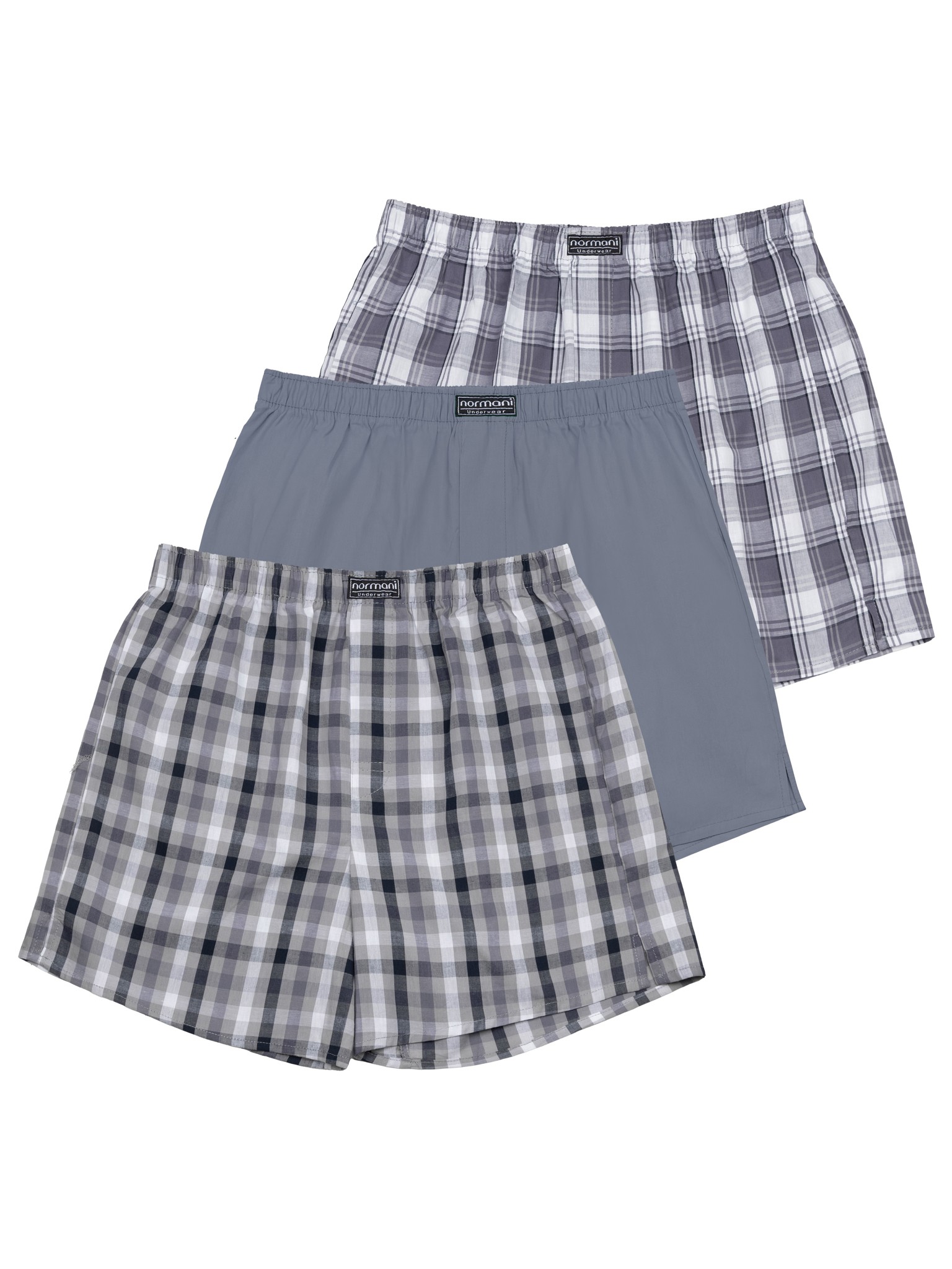 Bild von 3 Stück Herren Web Boxershorts Grau