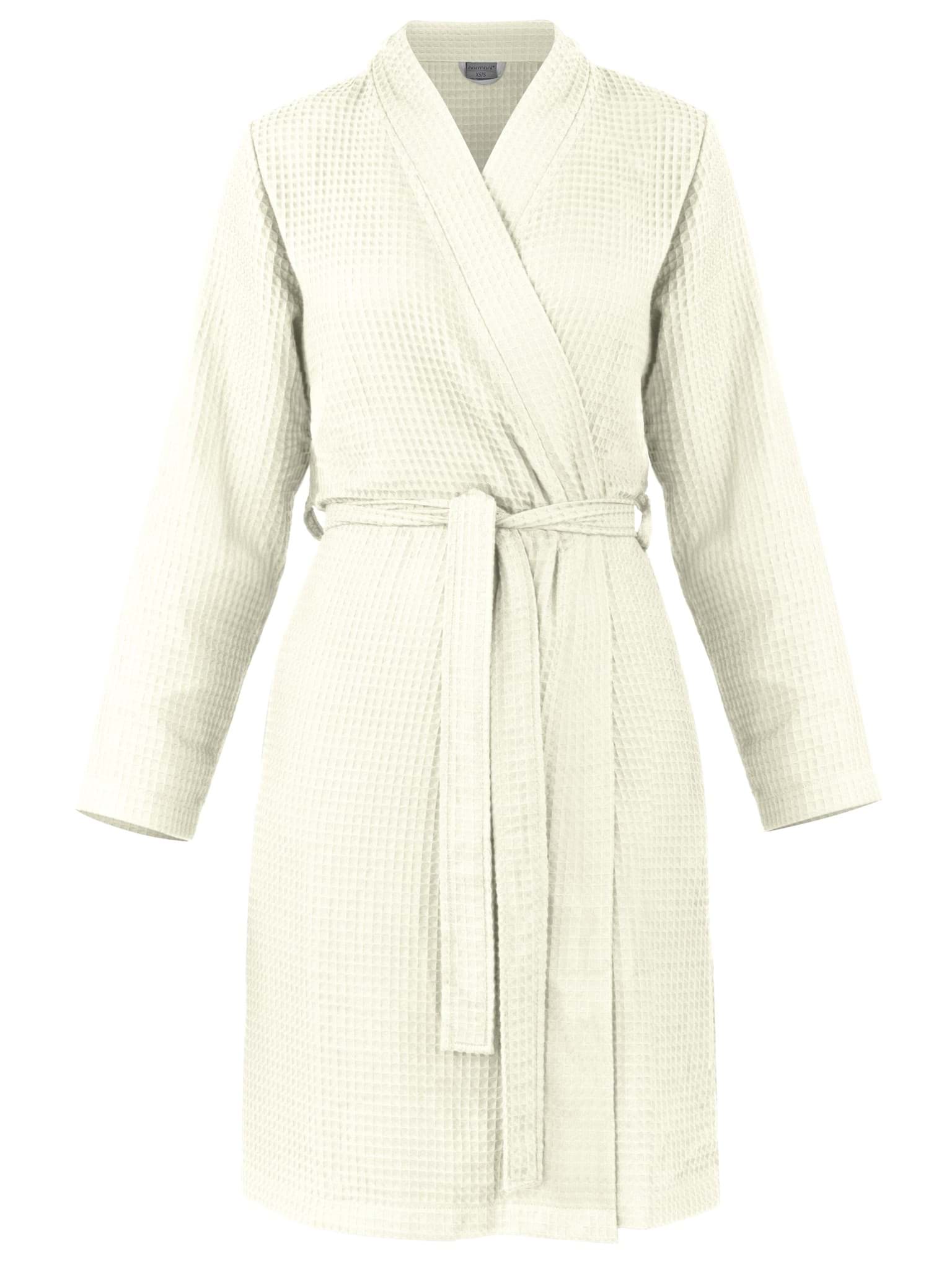 Bild von Damen Morgenmantel aus Waffelpique „Manisa“ Weiß