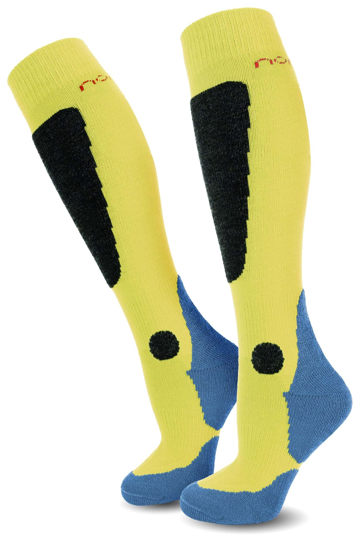 Bild von 2 Paar Ski-Kniestrümpfe „New-Style“ Limette/Schwarz/Blau